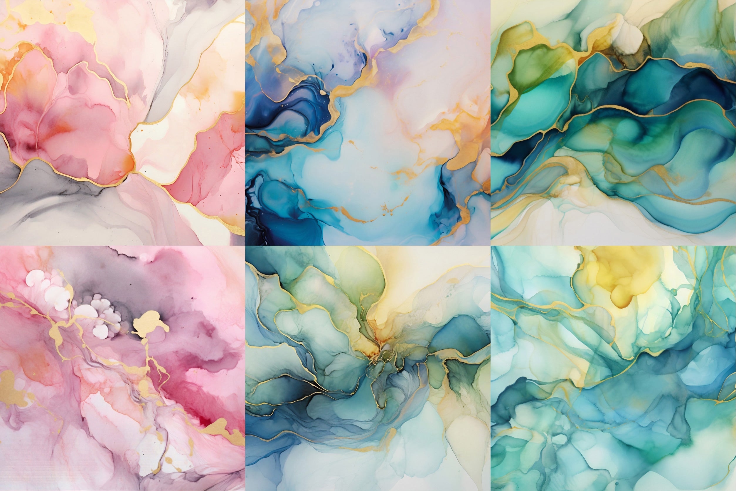 Alcohol ink wallpaper & wall mural collection by Funky Designs