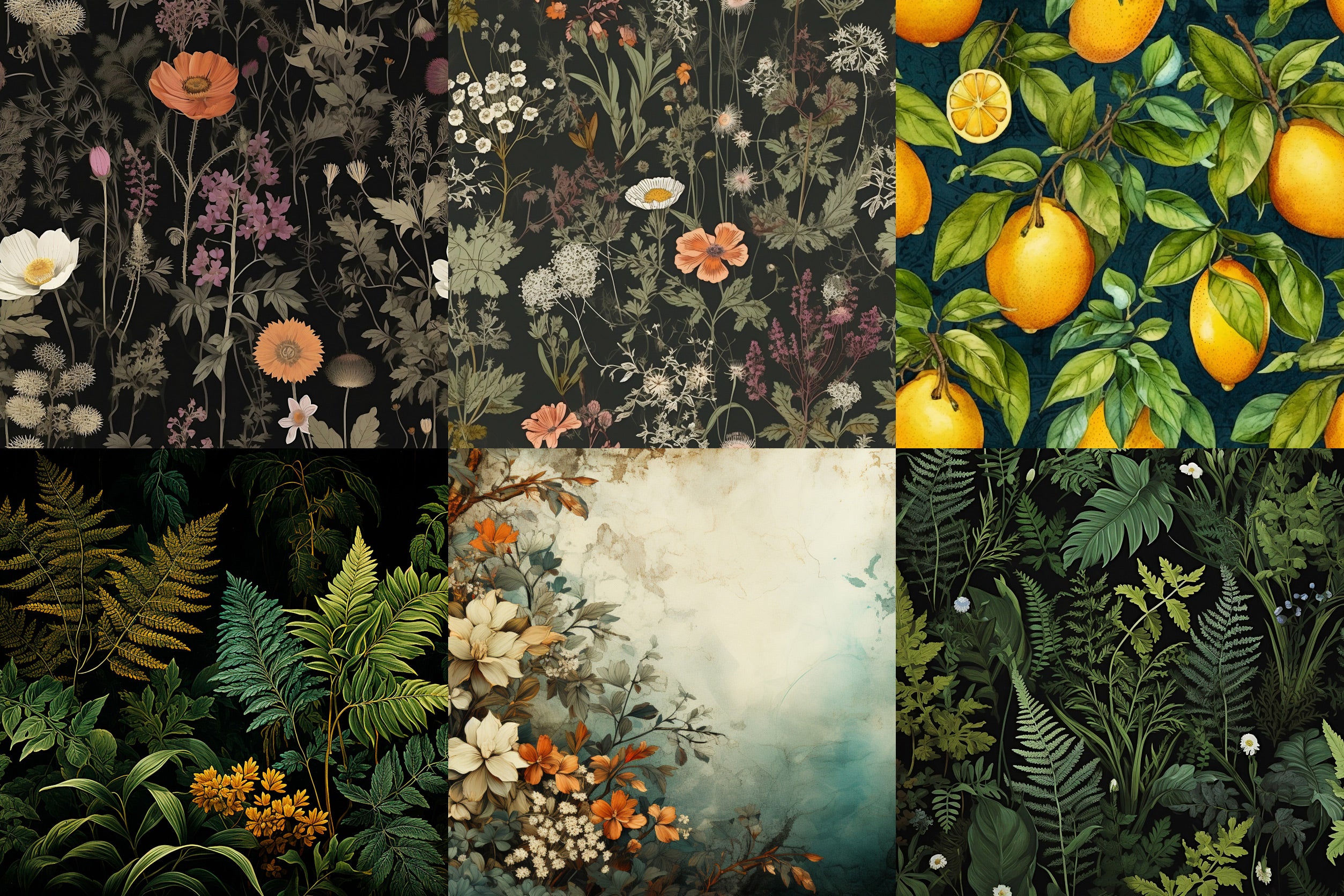 Botanical & Floral Collection of Wallpaper & Murals