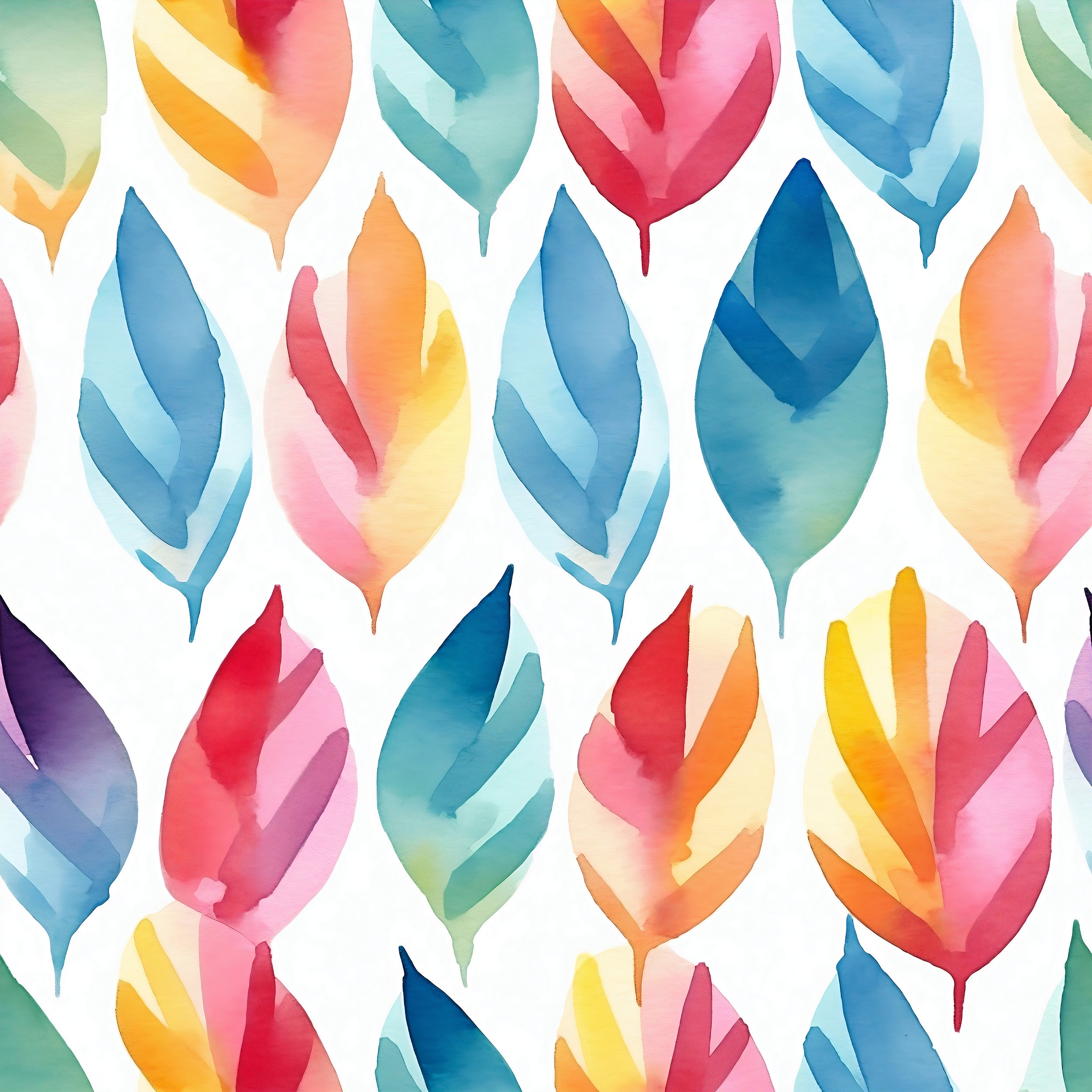 Temporary Colorful Floral Wallpaper Detail