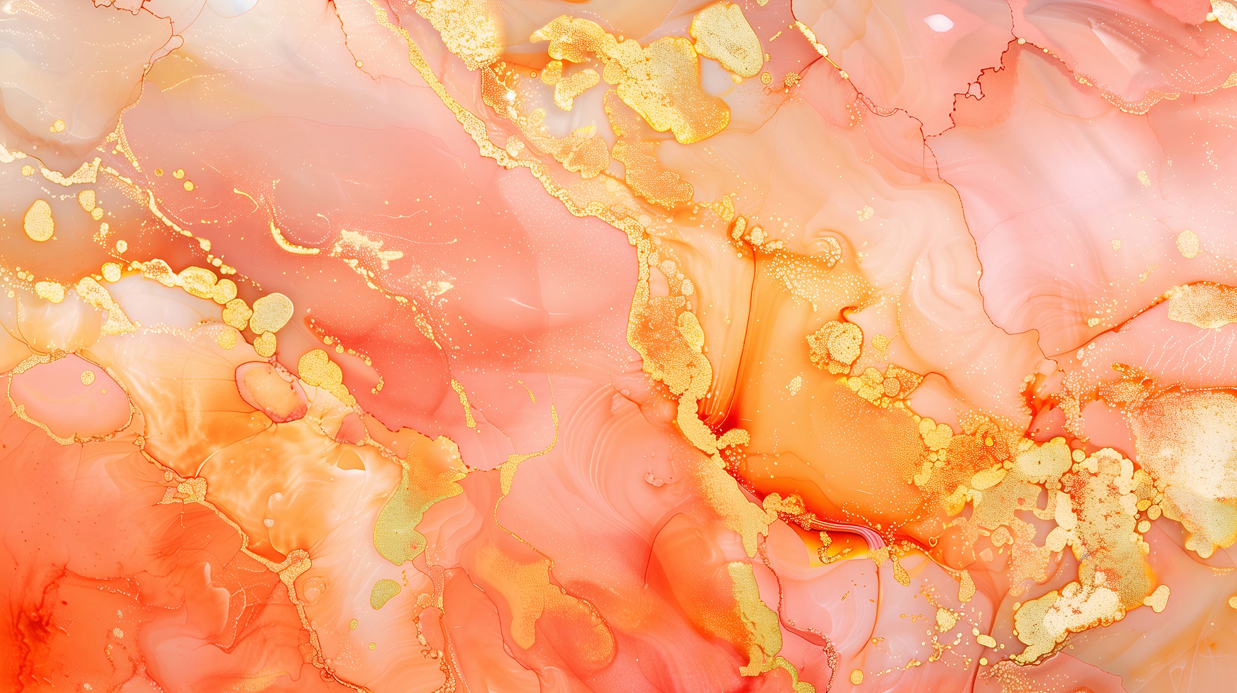 Abstract Peach Color Mural, Pink and Orange Alcohol Ink Mural, Marble Wallpaper, Peel and Stick Accent Wall Modern Decor, Unique Custom Art