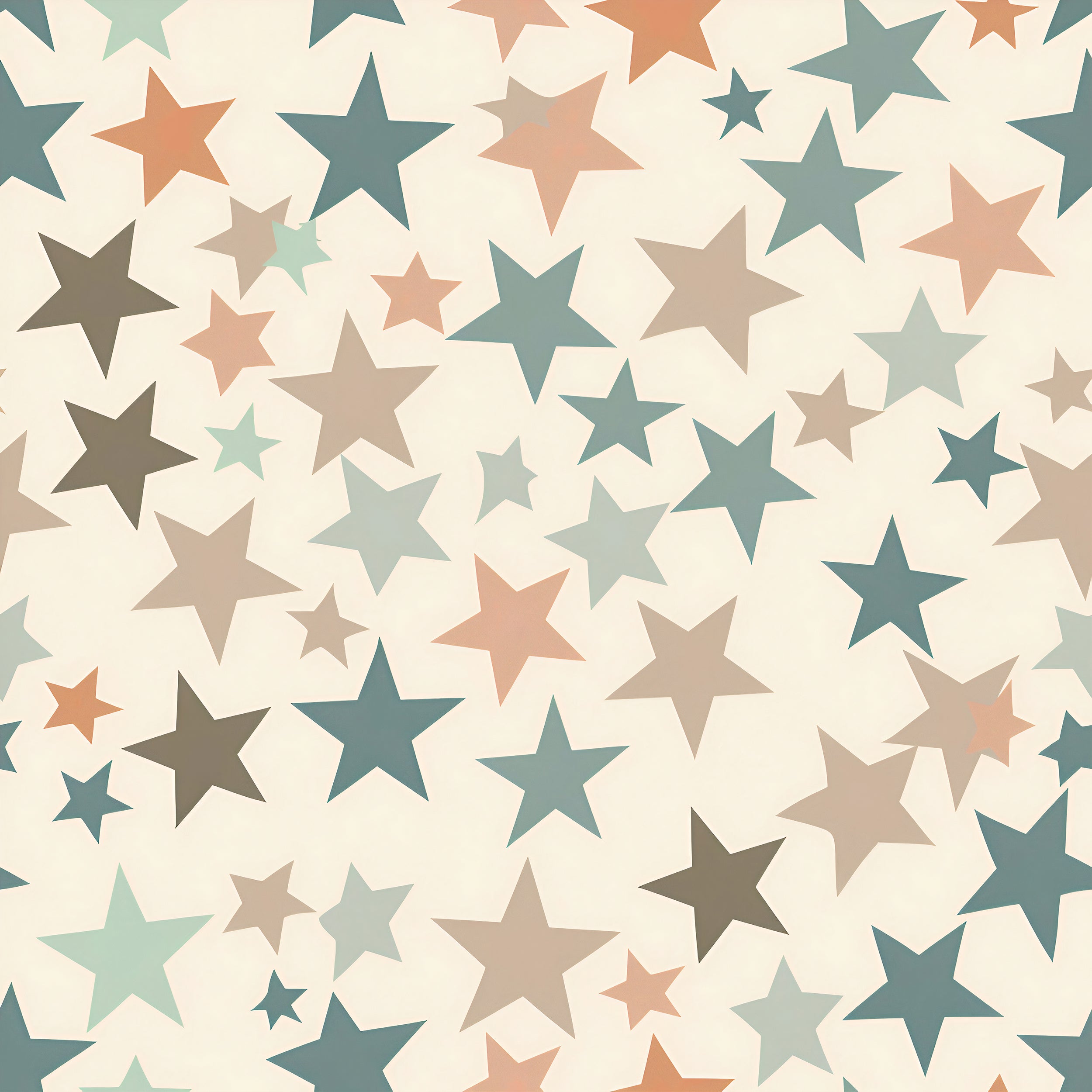 Boho Stars Wallpaper, Colorful Starry Wallpaper, Peel and Stick Pastel Colors Nursery Wall Decor, Removable Stars