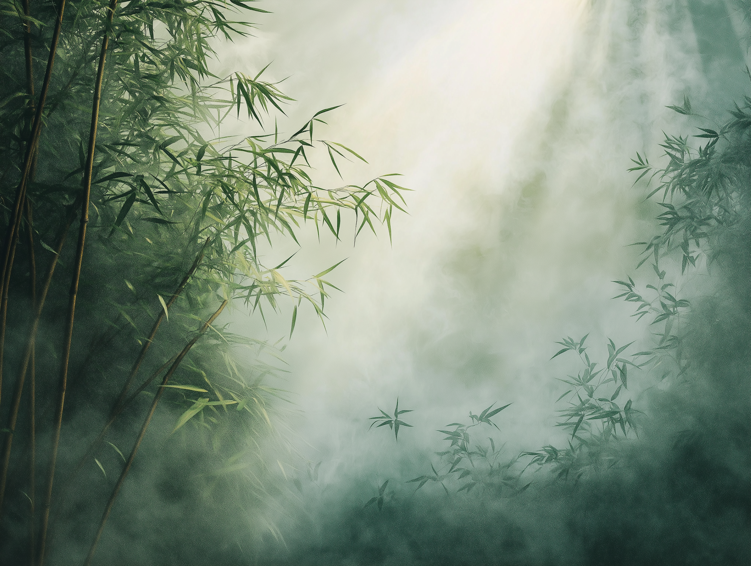 Forest Mist Wallpaper Mural - Serene Nature Backdrop for Home Decor