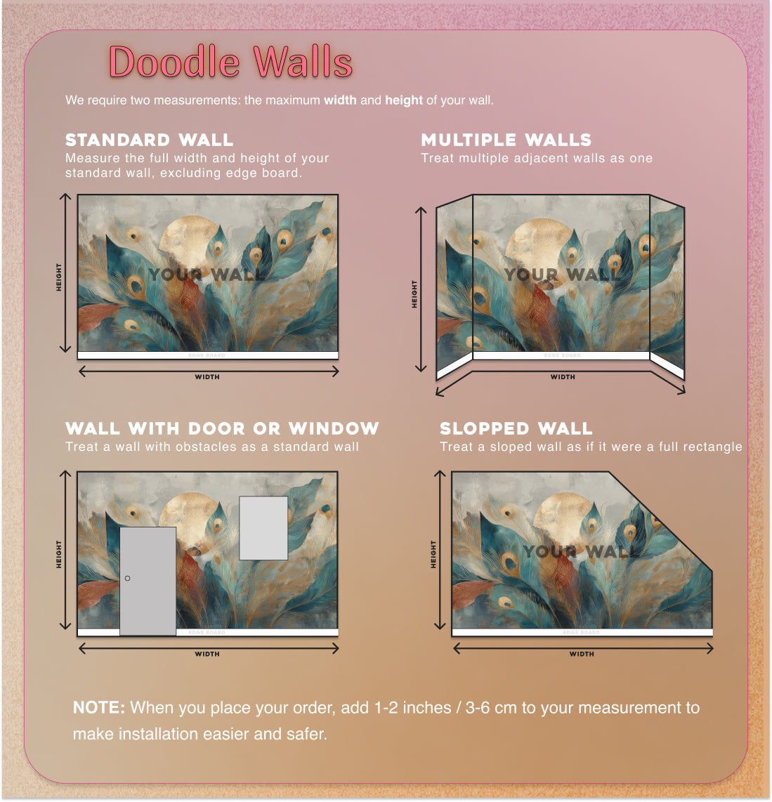 Blue and gold decorative wall art for living room