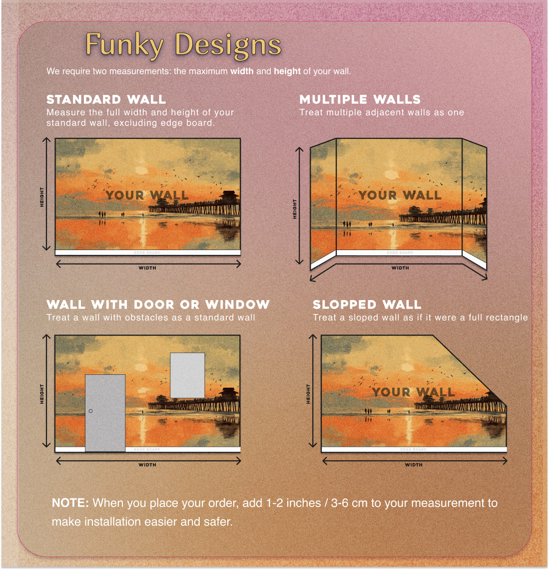 Florida beach pier sunset wall décor