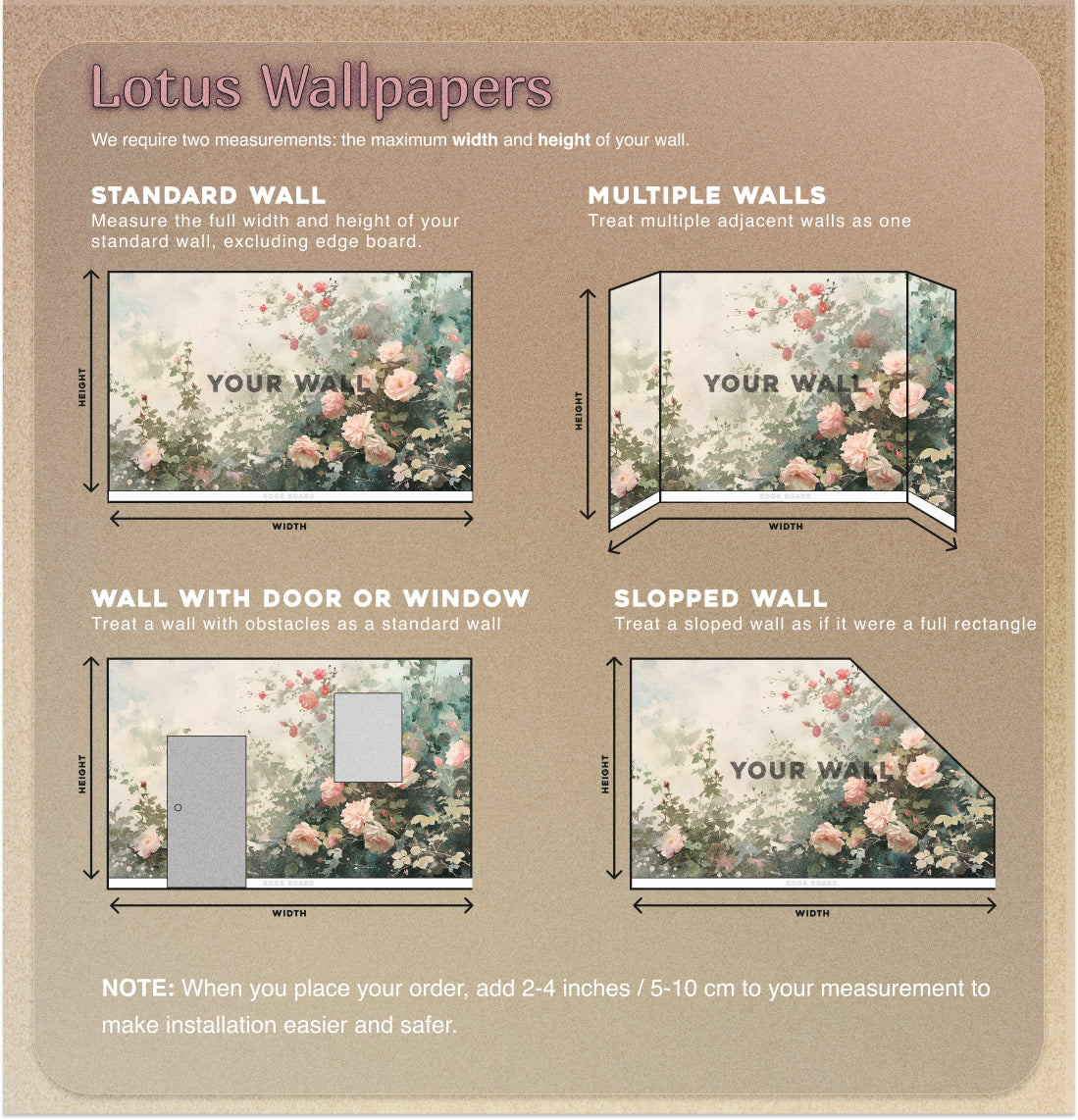 Watercolor Wild Roses Wallpaper, Peel and Stick Flower Bush Mural, Soft Green Botanical Wallpaper, Removable Floral Wall Art
