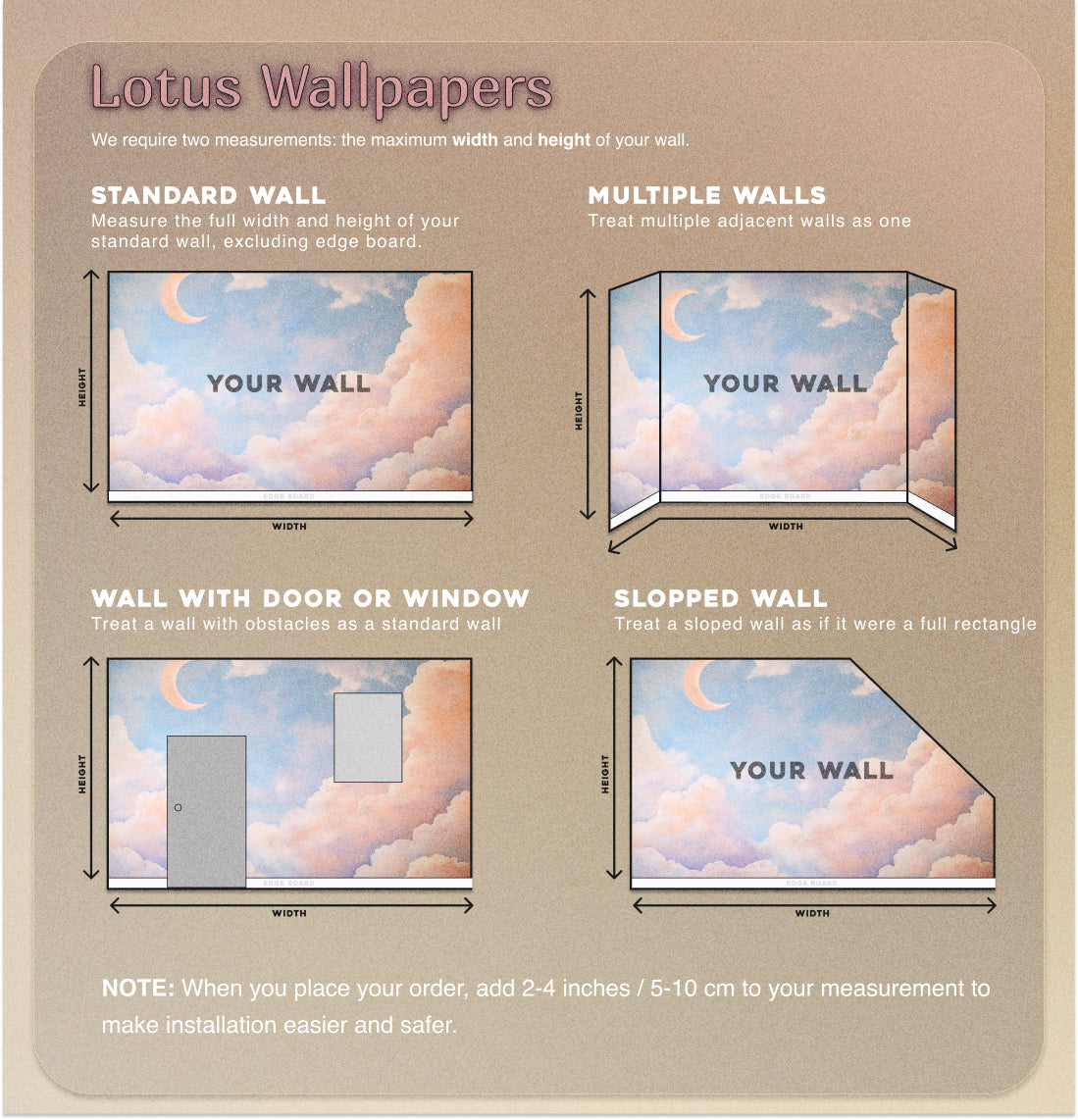 Dreamy Pastel Sky Wallpaper for Nursery, Kids Room, or Home Decor – Cozy and Calming Aesthetic
