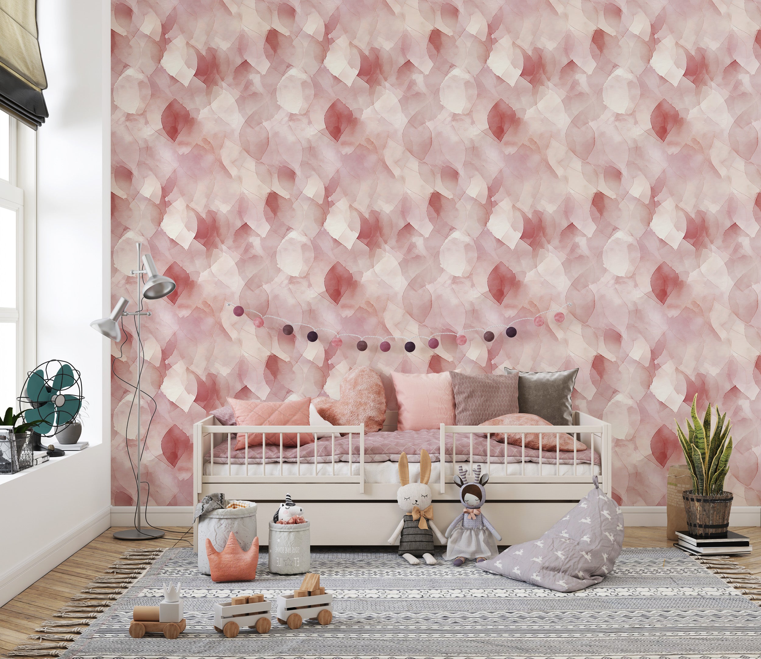 Removable Dusty Rose Wallpaper Aesthetics