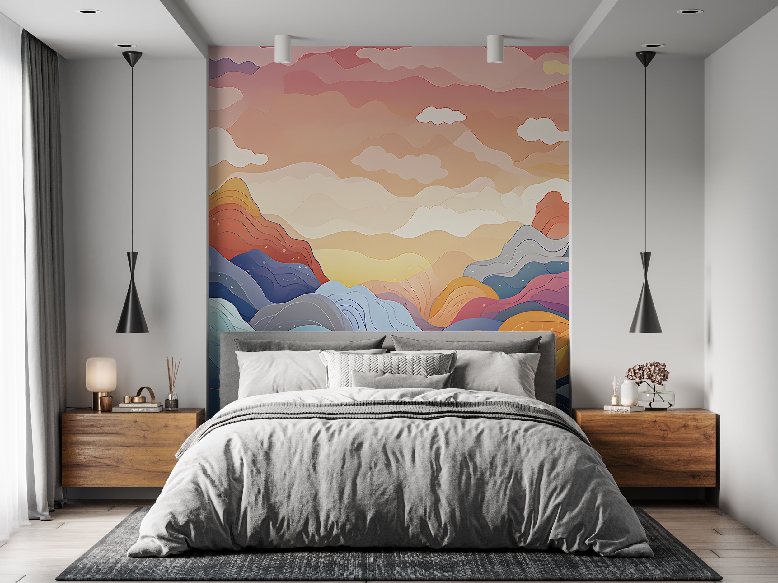 Colorful Mountain Wall Decor