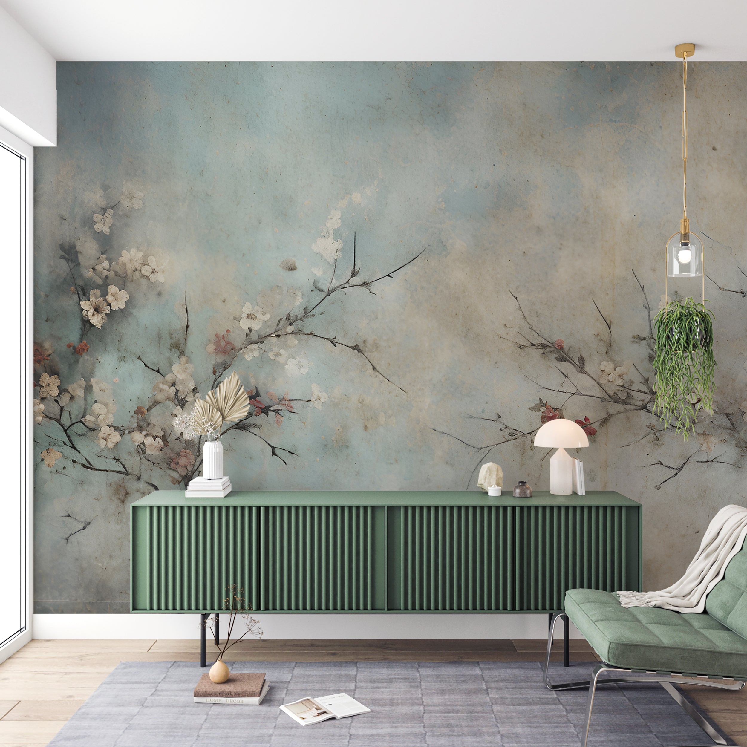 Toile De Jouy Mural for Timeless Ambiance