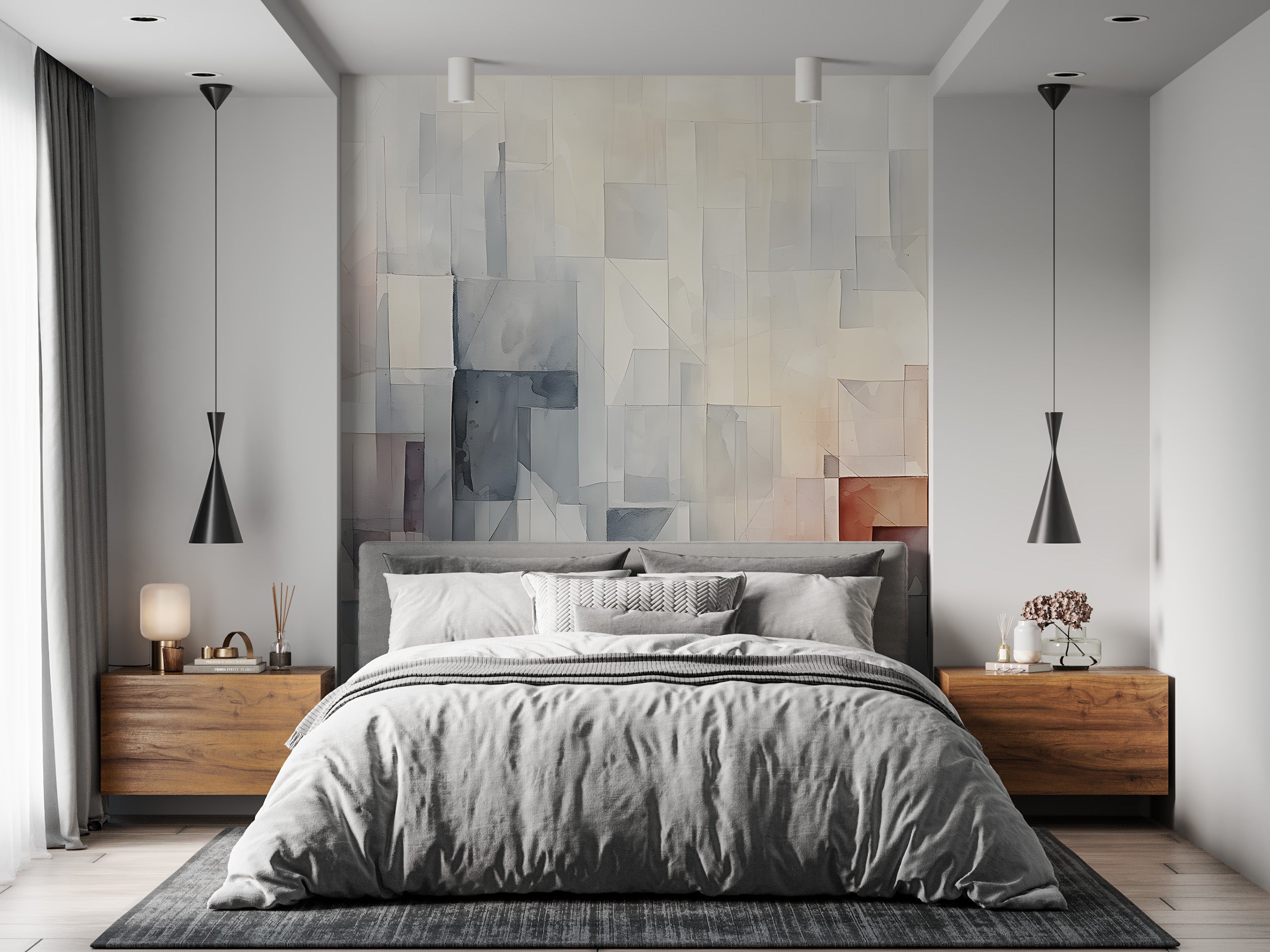 Sleek and Stylish Peel and Stick Abstract Mural