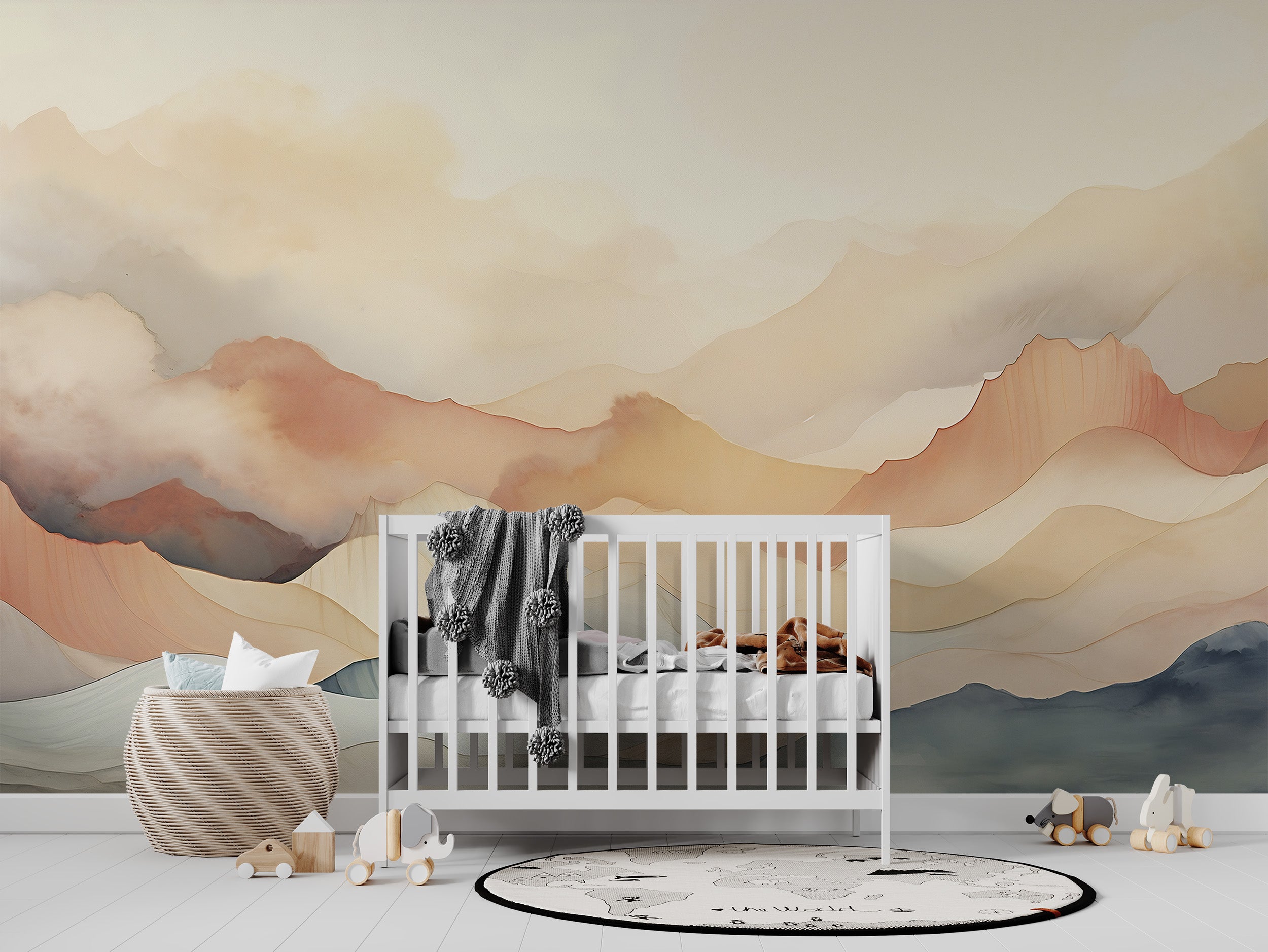 Create a Tranquil Ambiance with Watercolor Mountain Scenery