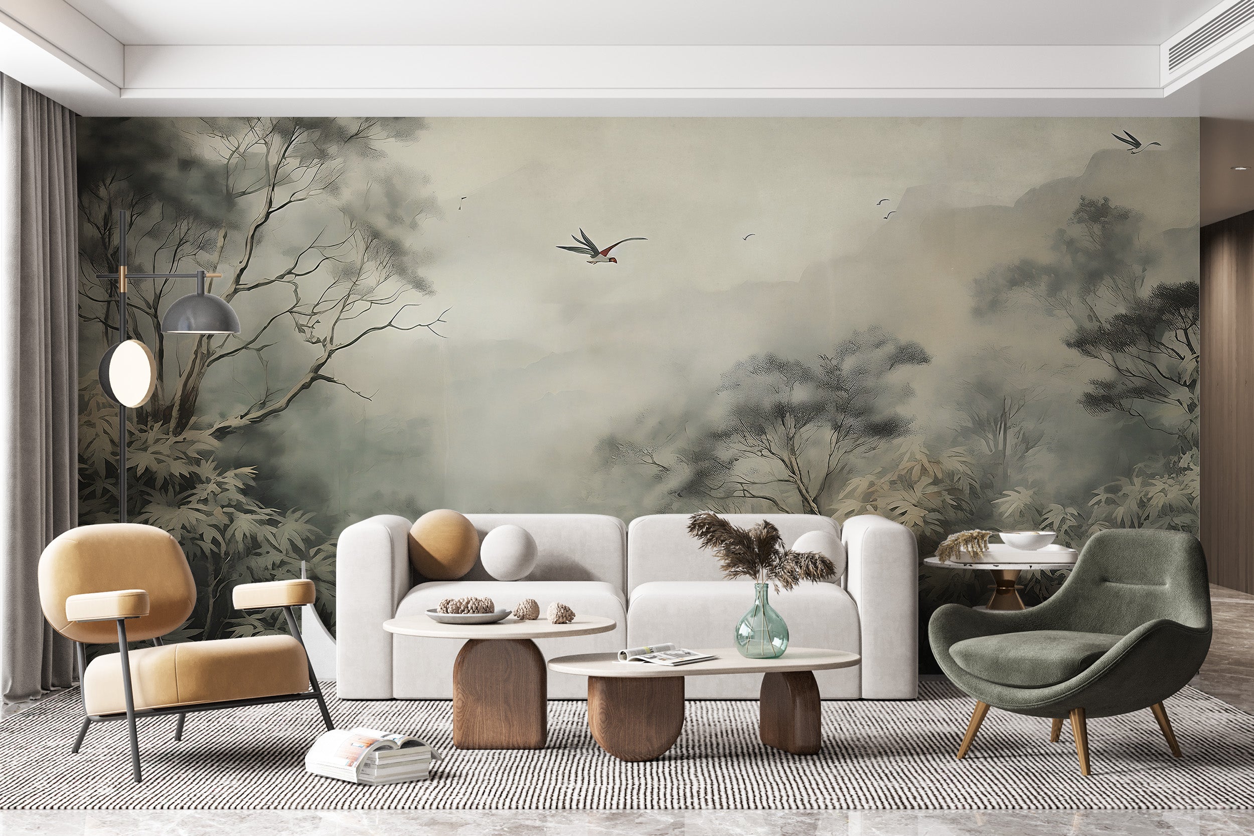 Tropical Forest Mural for Timeless Room Ambiance