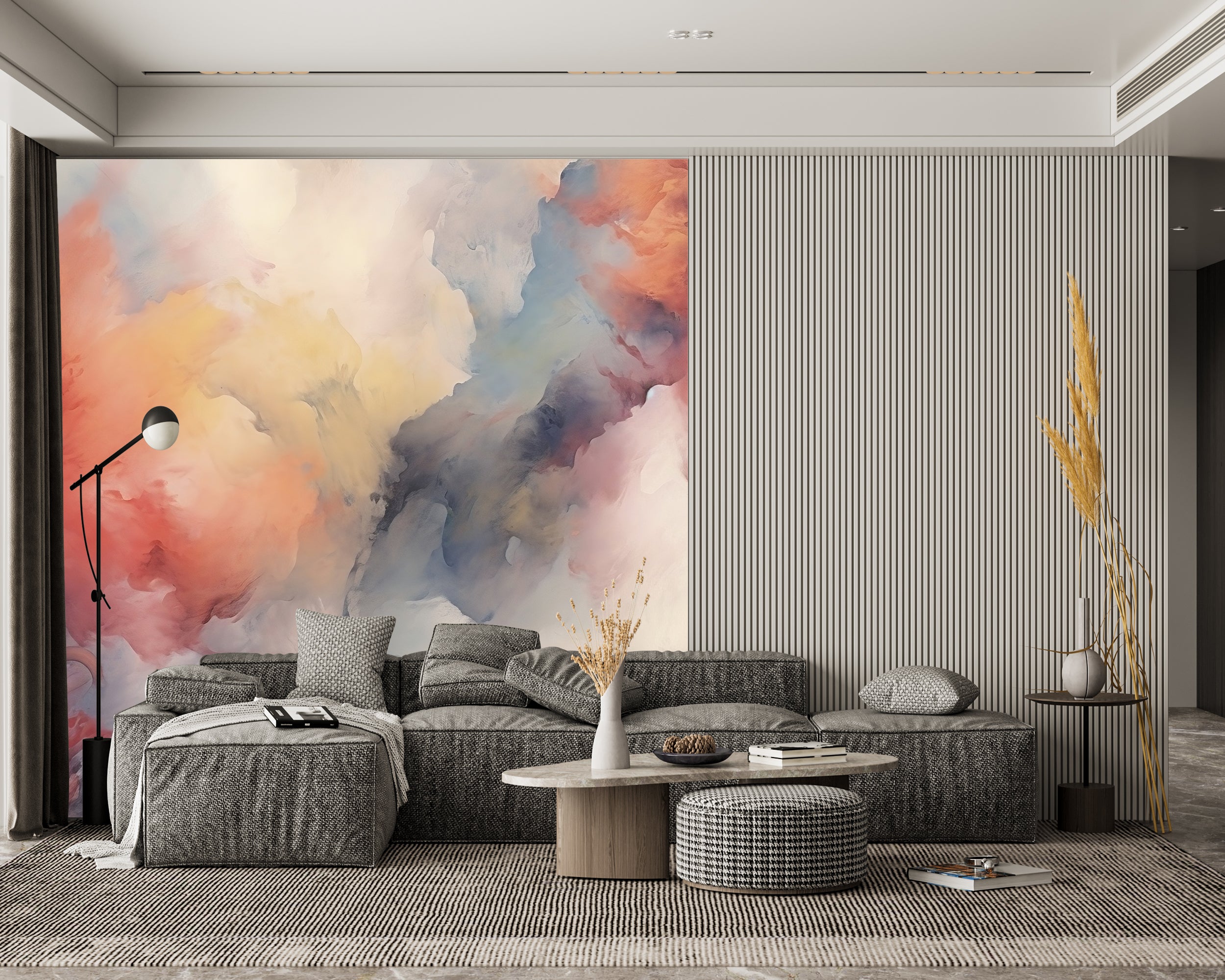 Dynamic Watercolor Colored Wall Art
