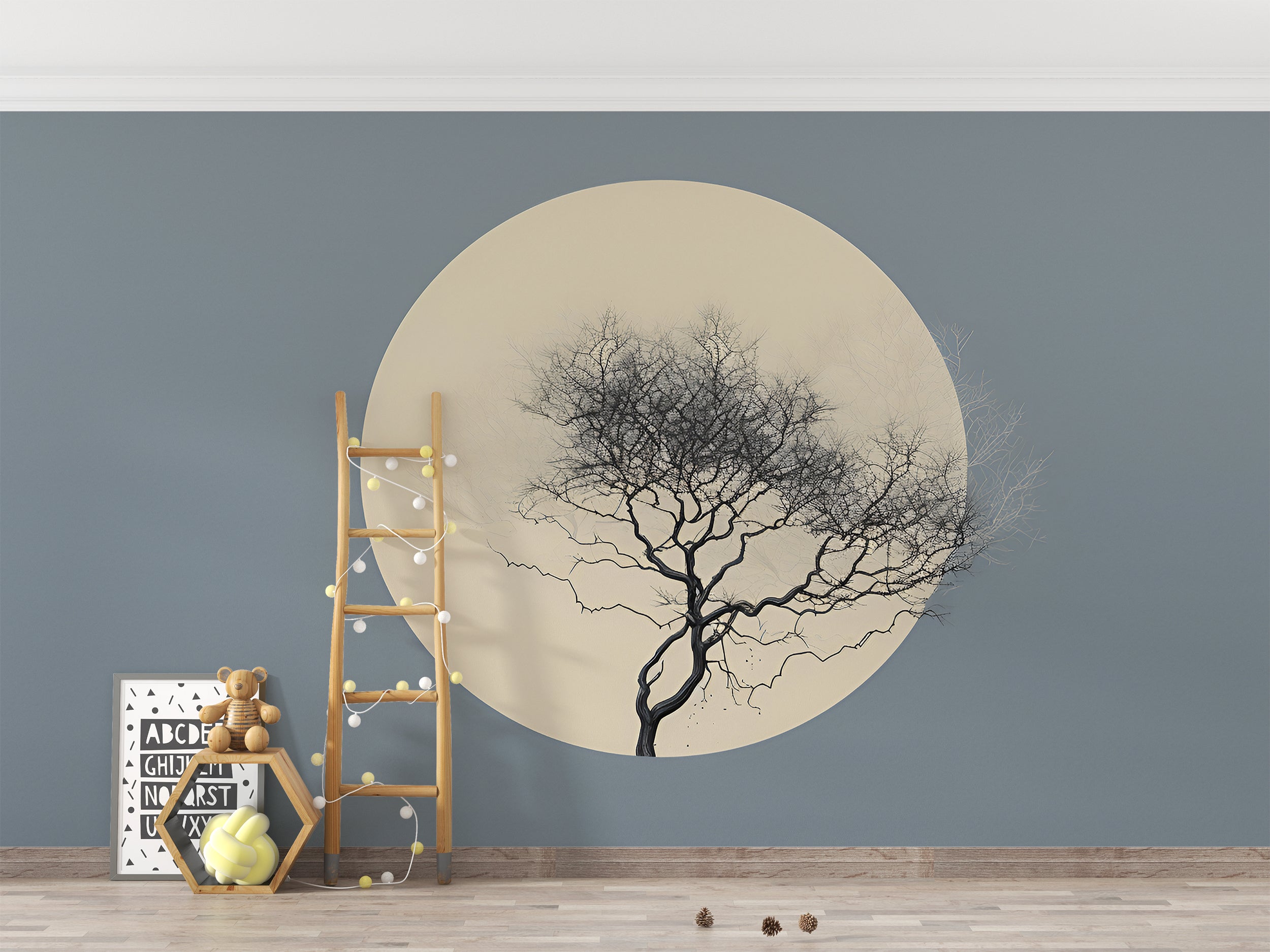 Soothing Minimalist Tree Branch Wallpaper