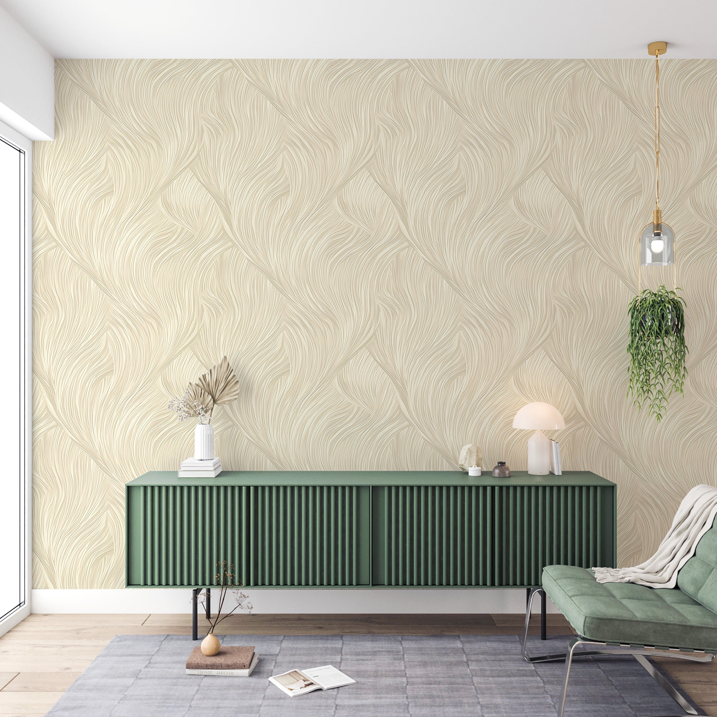 Waves Texture Wallpaper Detail for Calming Decor