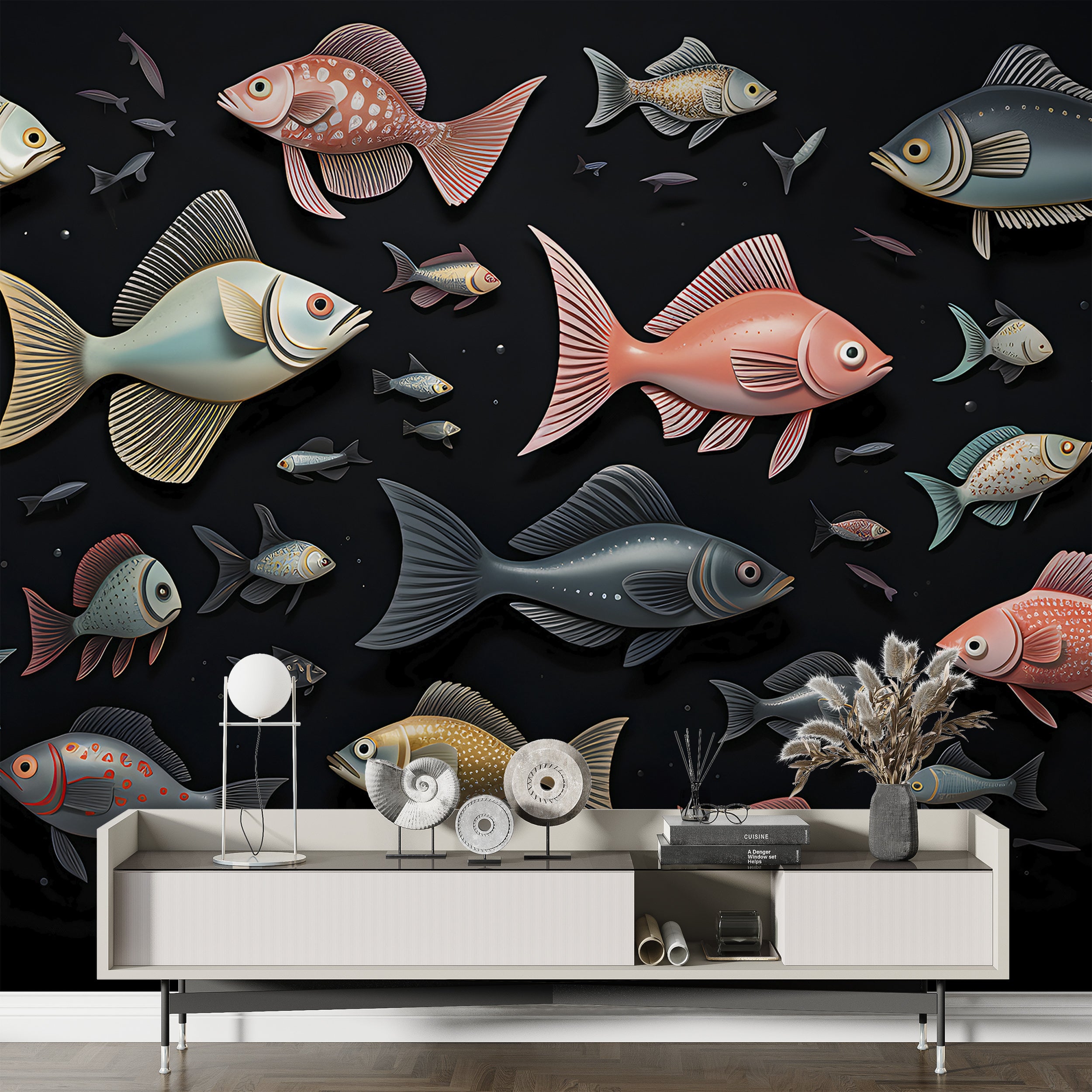 Underwater Vintage Fish Wall Decal