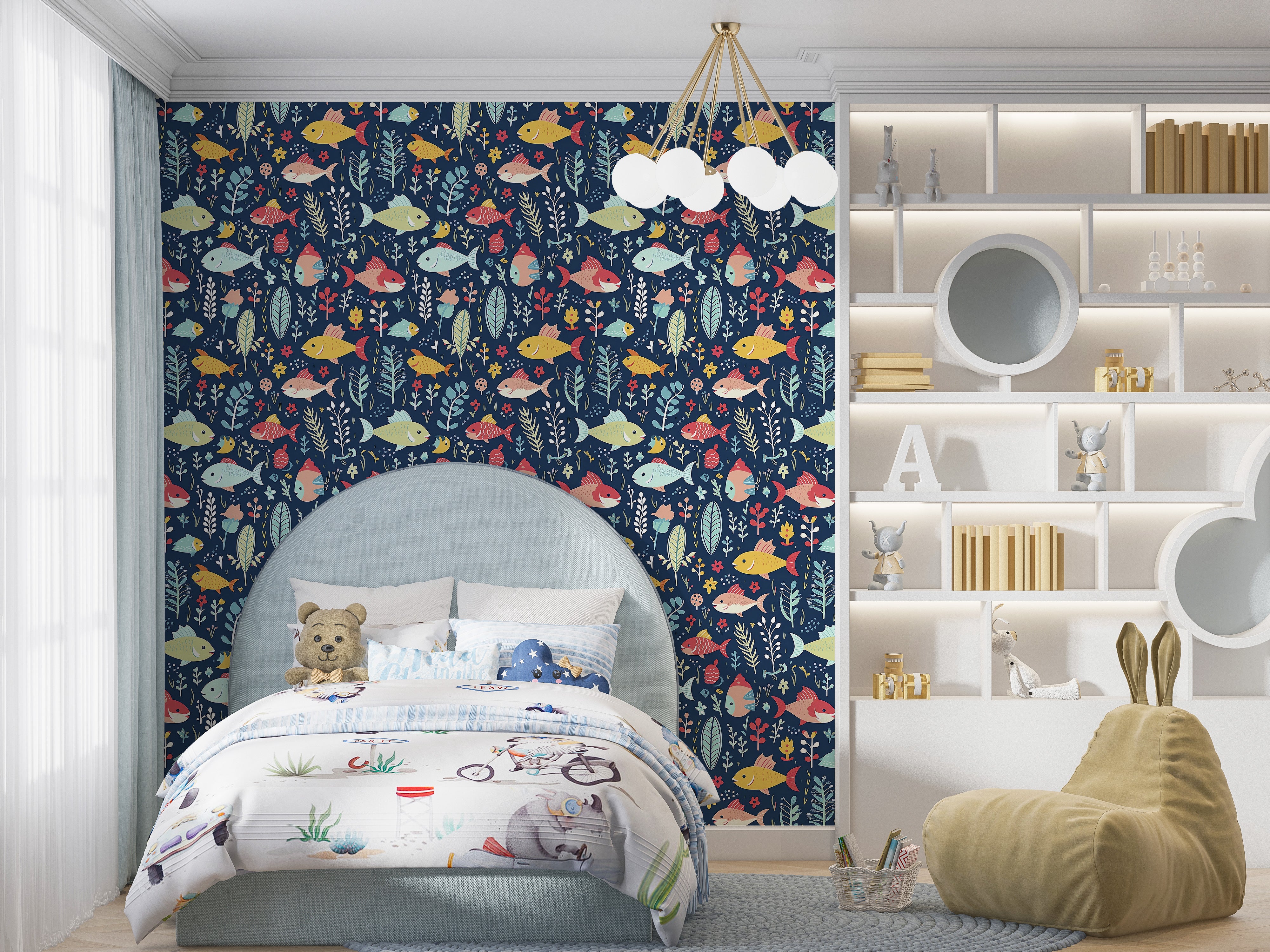Explore Oceanic Wonders with Removable Wallpaper