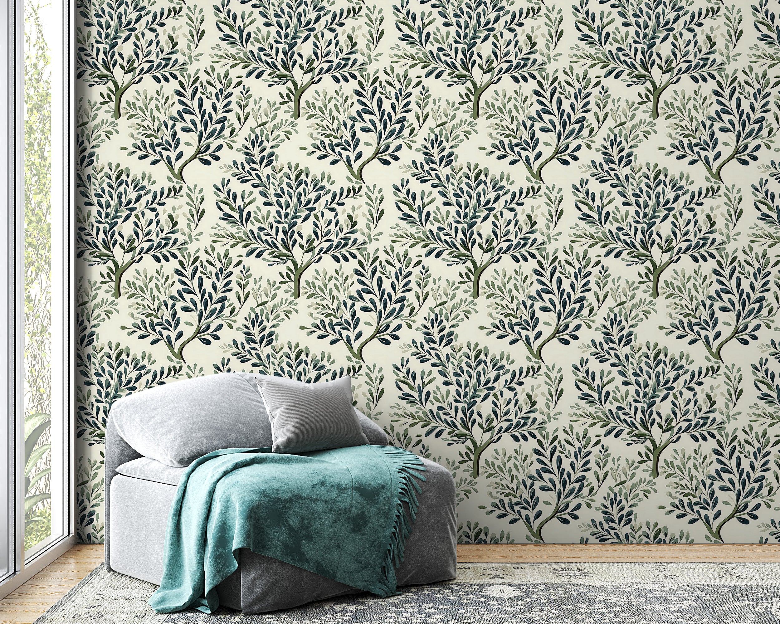 Enhance Ambiance with Classic Olive Wallpaper