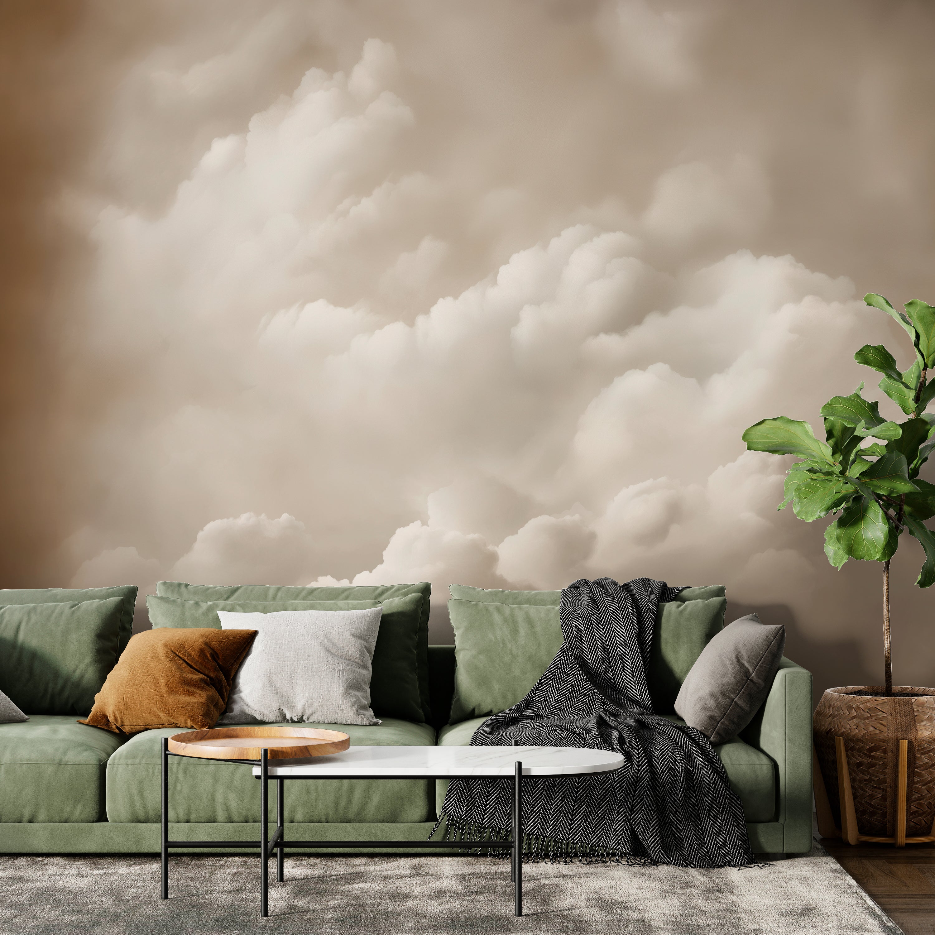 Dreamy Vintage Cloud Wallpaper - Perfect for Elegant Interiors