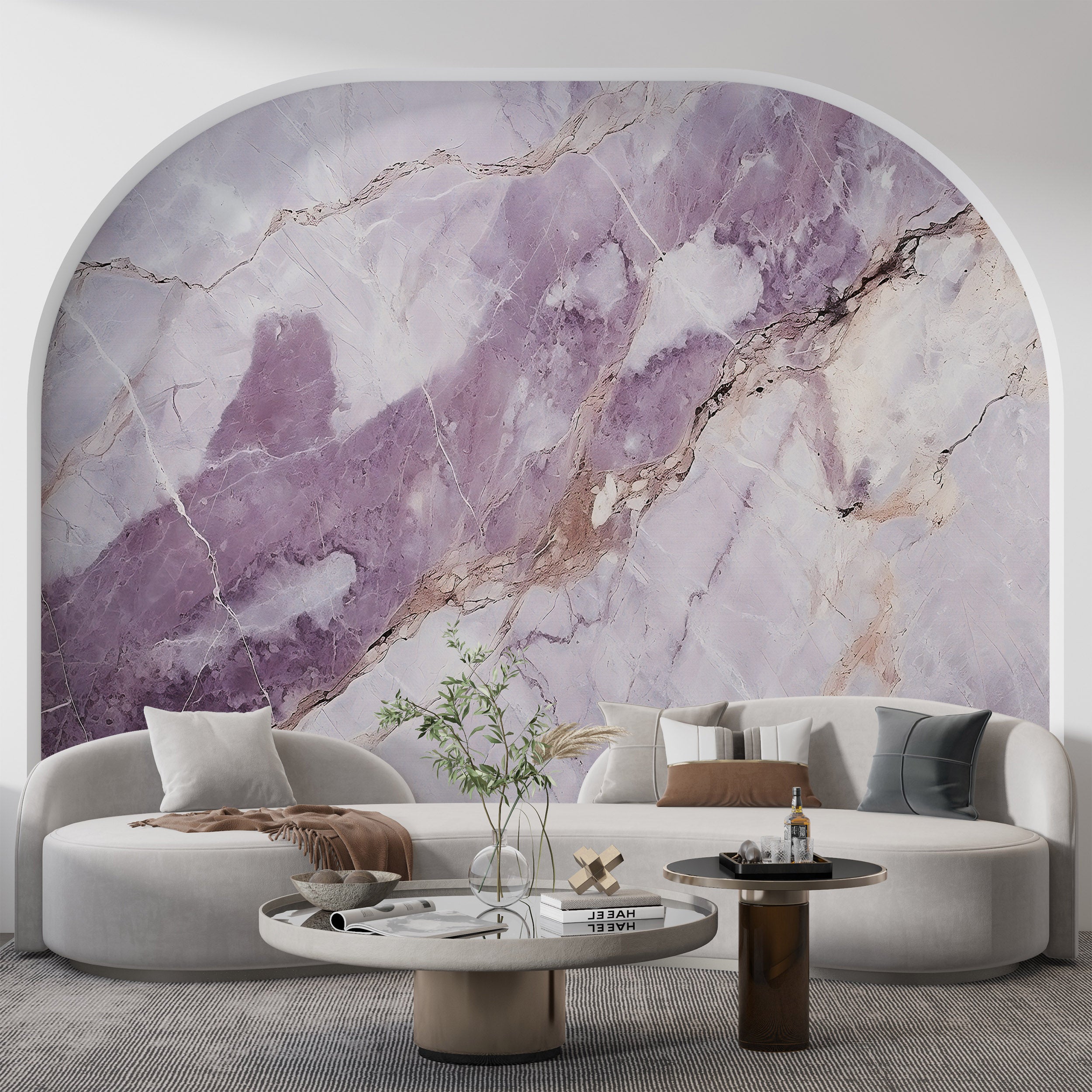 Sophisticated Pink and Grey Marble Design in Detail