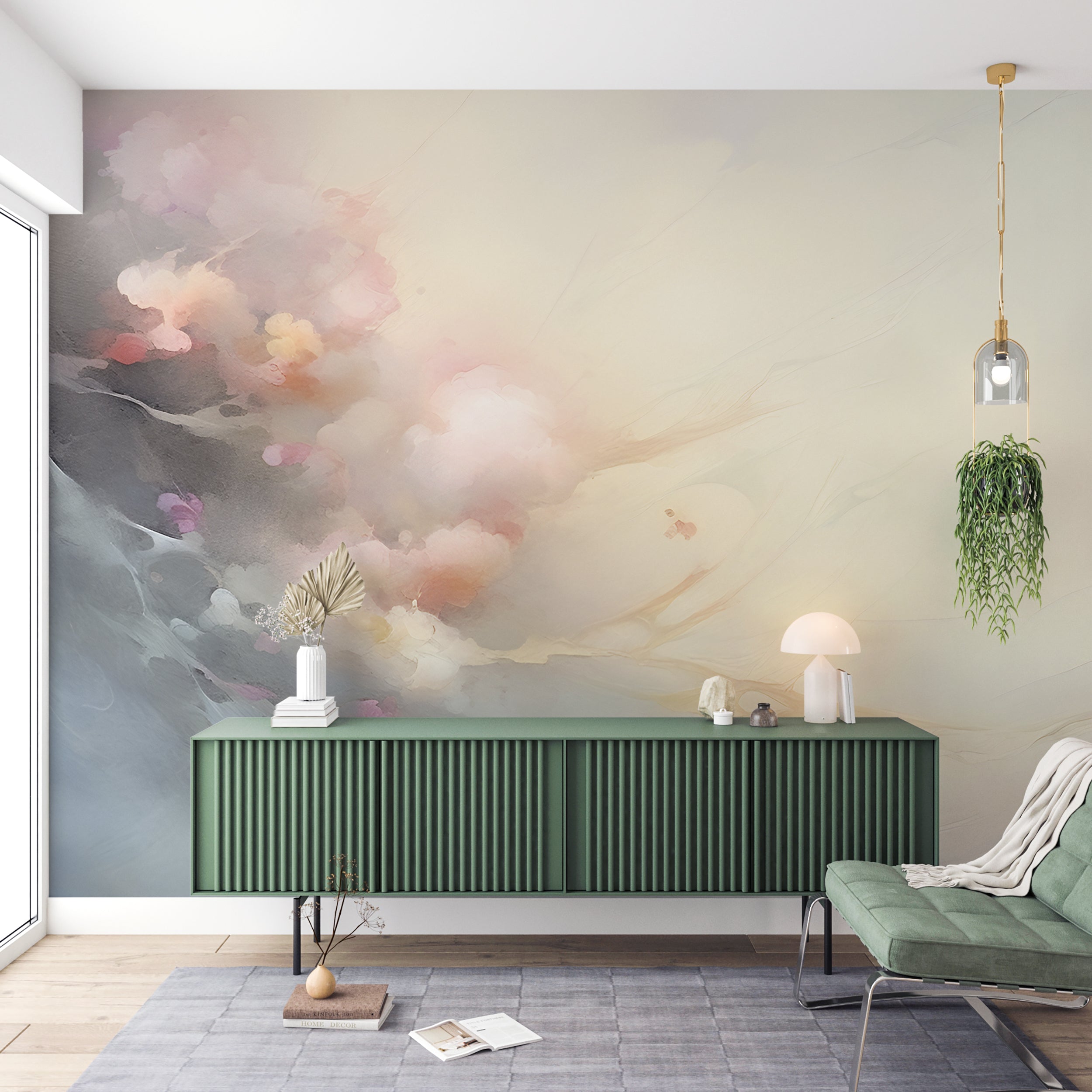 Self-Adhesive Gray Wall Decor for Interiors