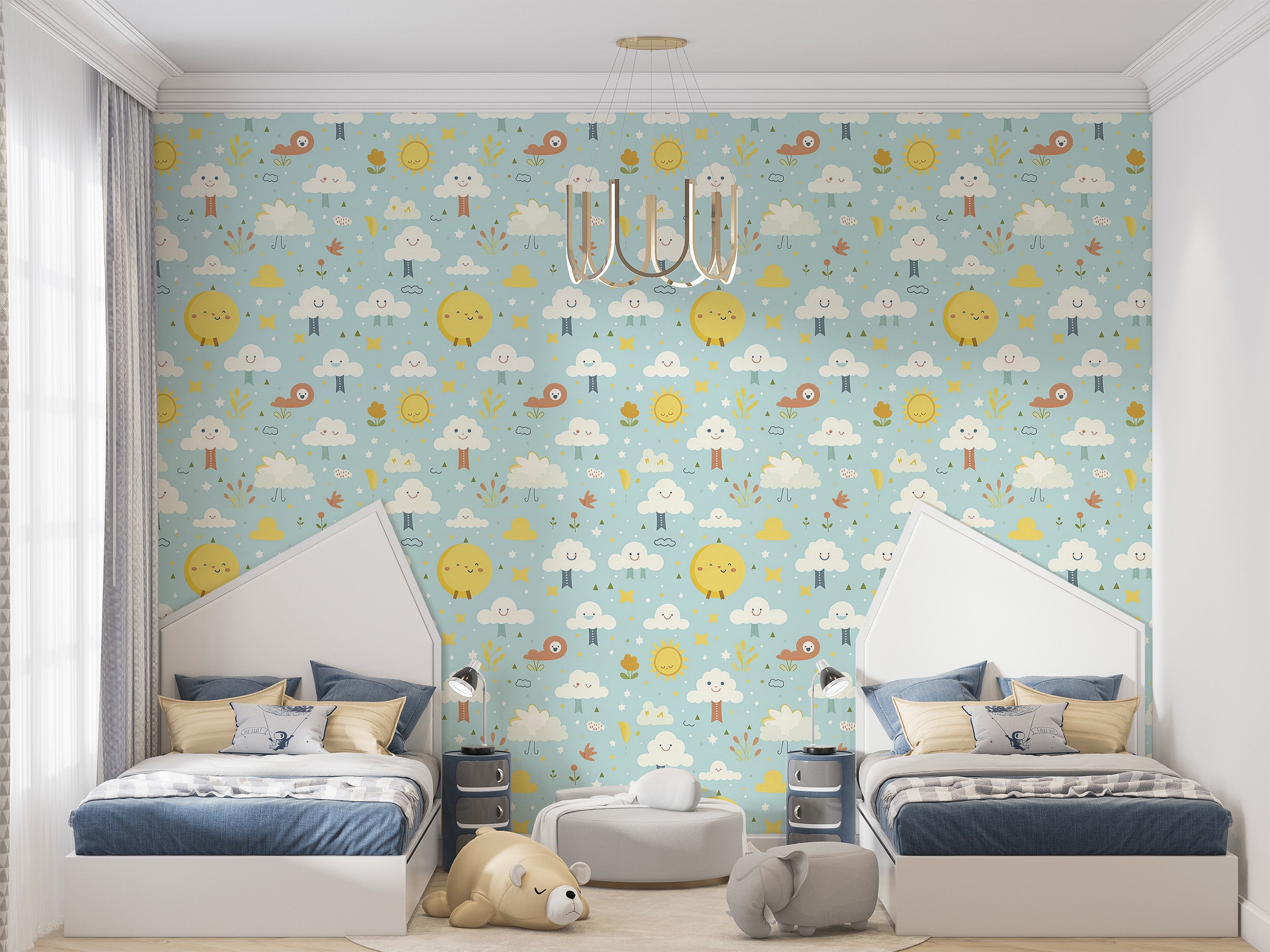Enhance Kids Room with Colorful Peel and Stick Wallpaper