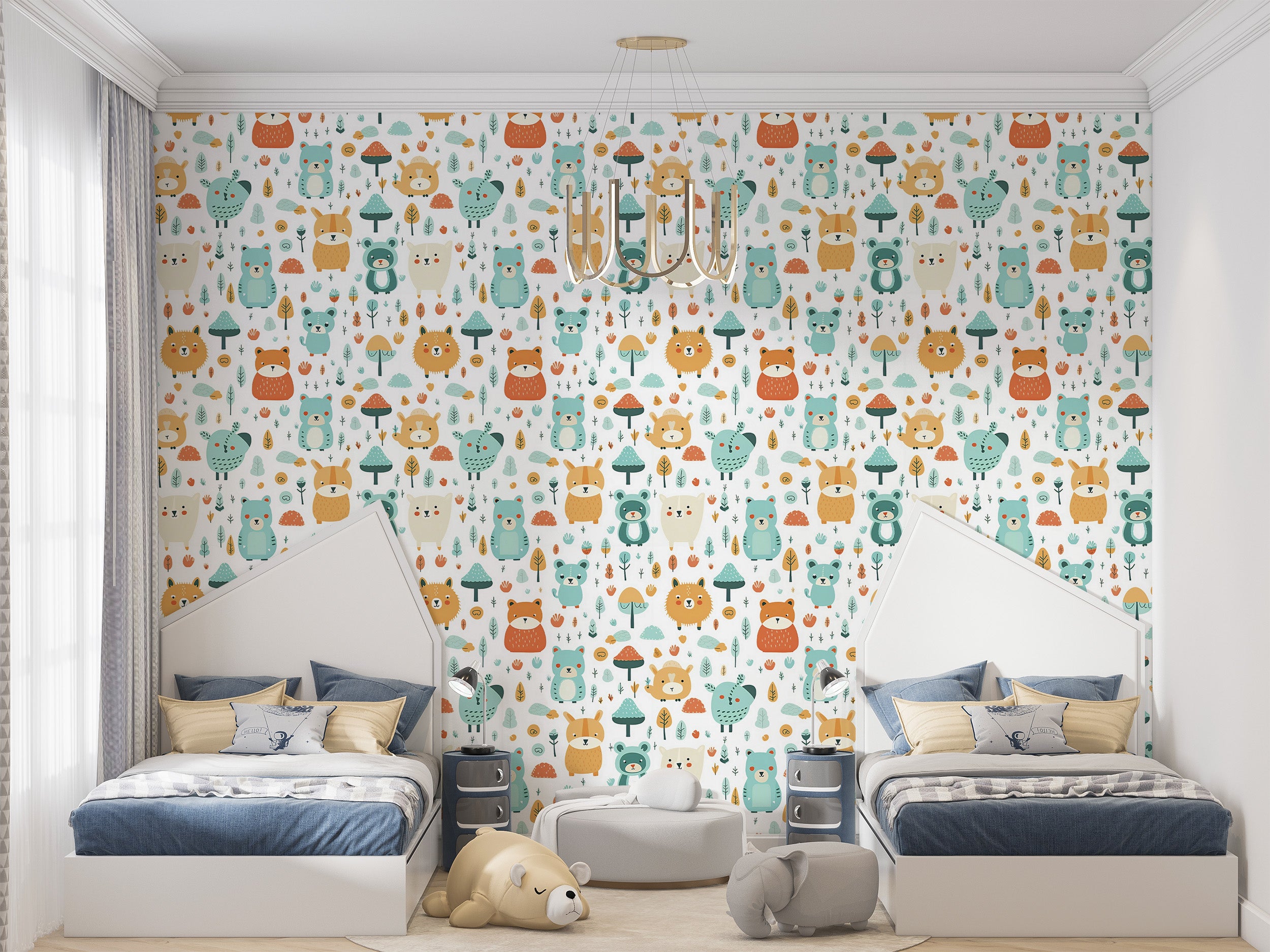 Create a Playful Ambiance with Cute Animals Wallpaper