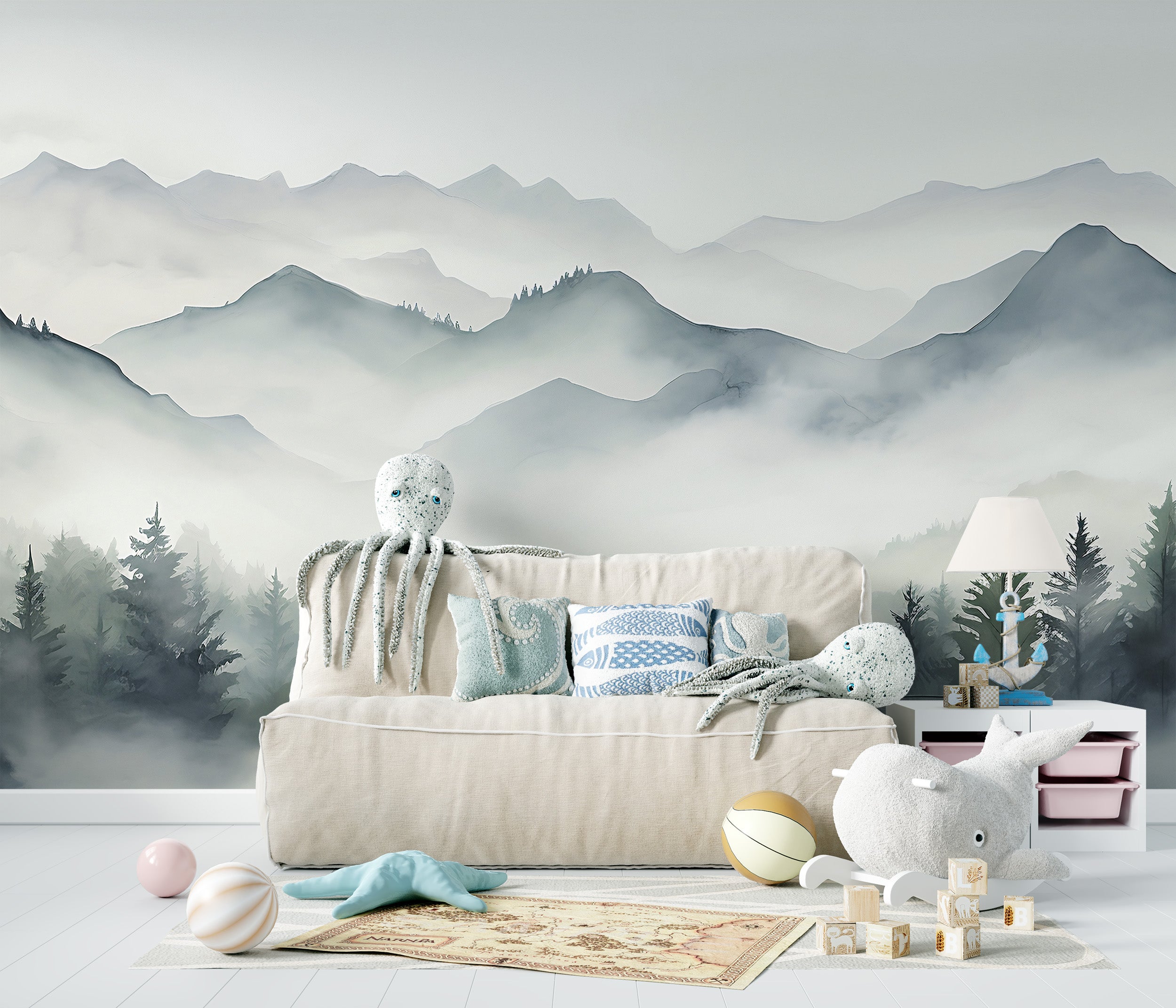 Transform Your Room with Misty Landscape Art