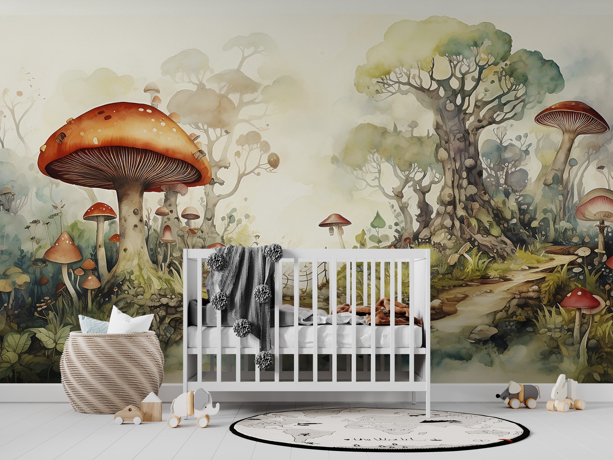 Fairy Forest Wall Decal Detail in Nursery