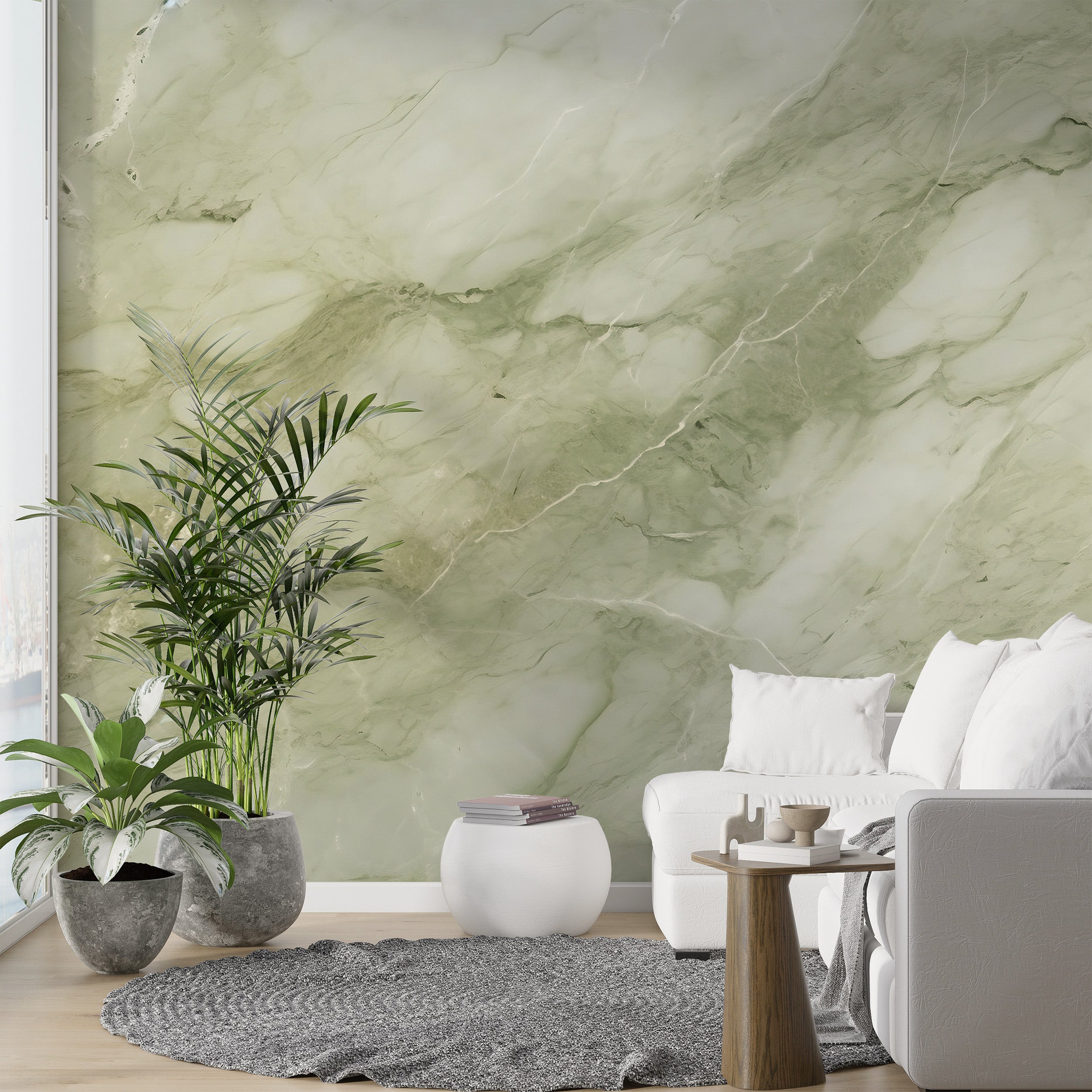 Redefine Ambiance with Green Marble Wall Covering