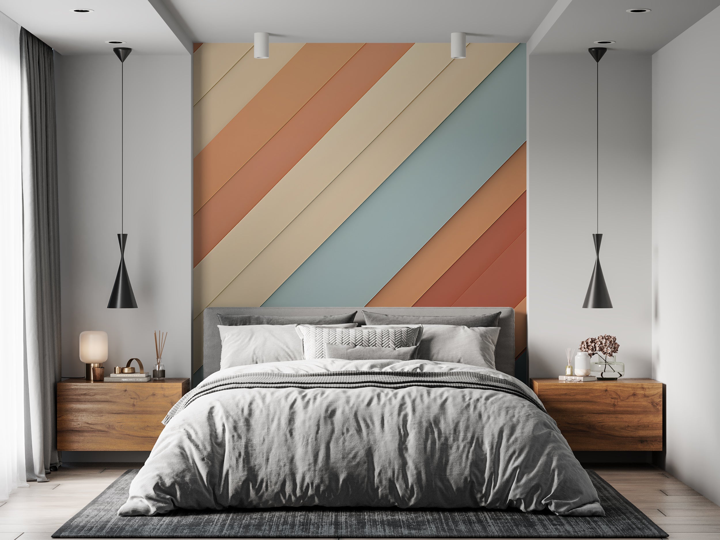 Contemporary Lines Wall Covering for Creative Spaces