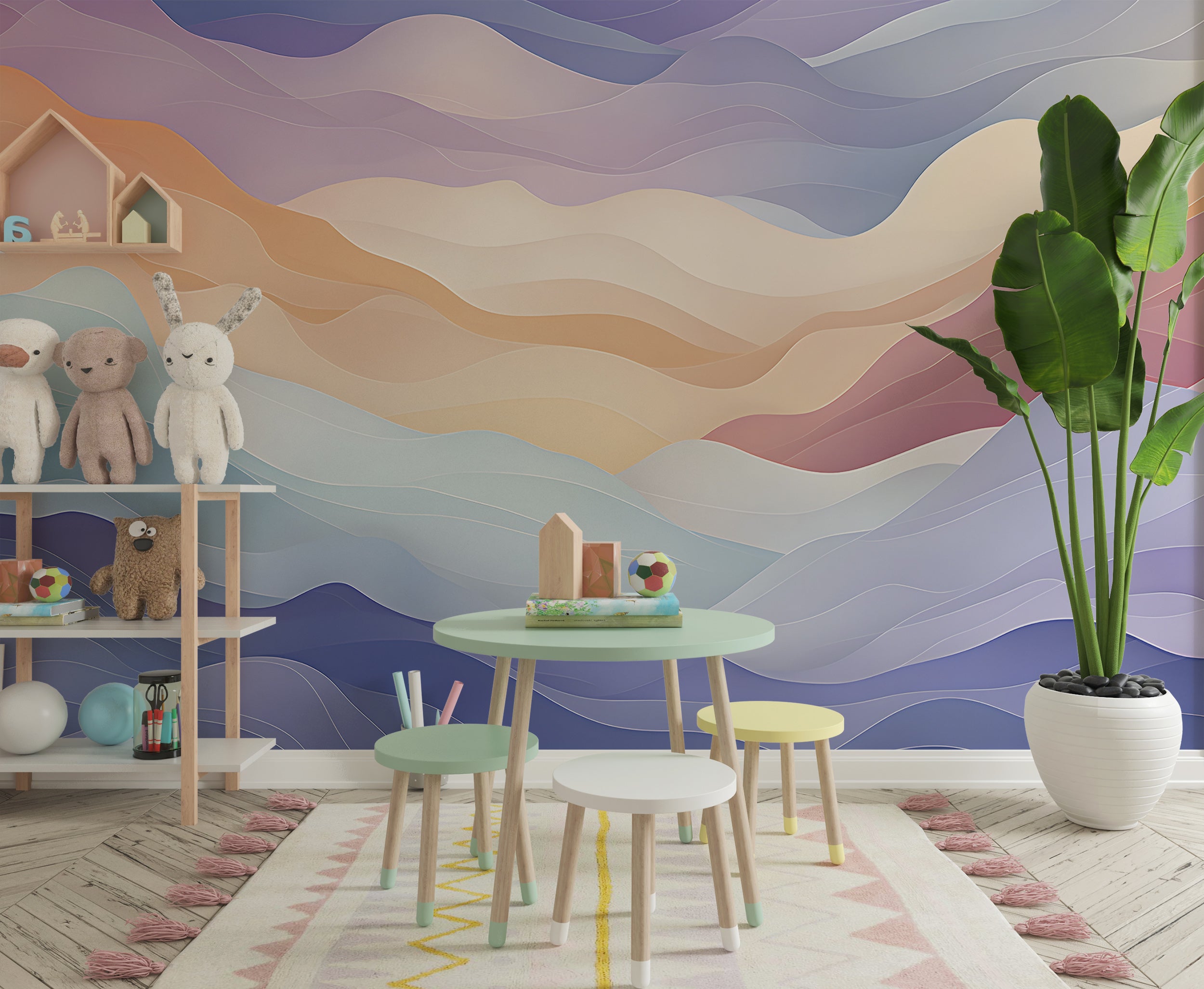 Elevate Your Nursery with Abstract Mountains