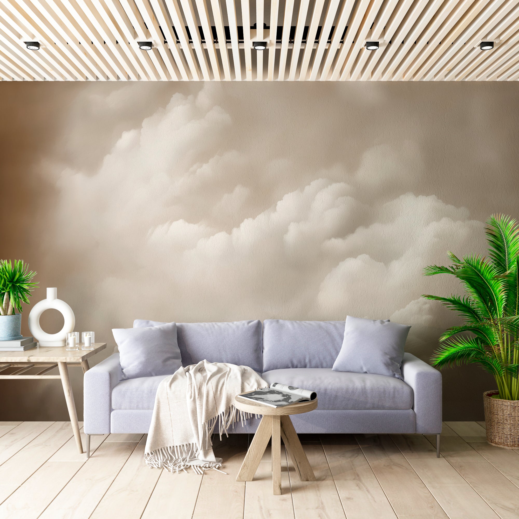 Dreamy Vintage Cloud Wallpaper - Perfect for Elegant Interiors