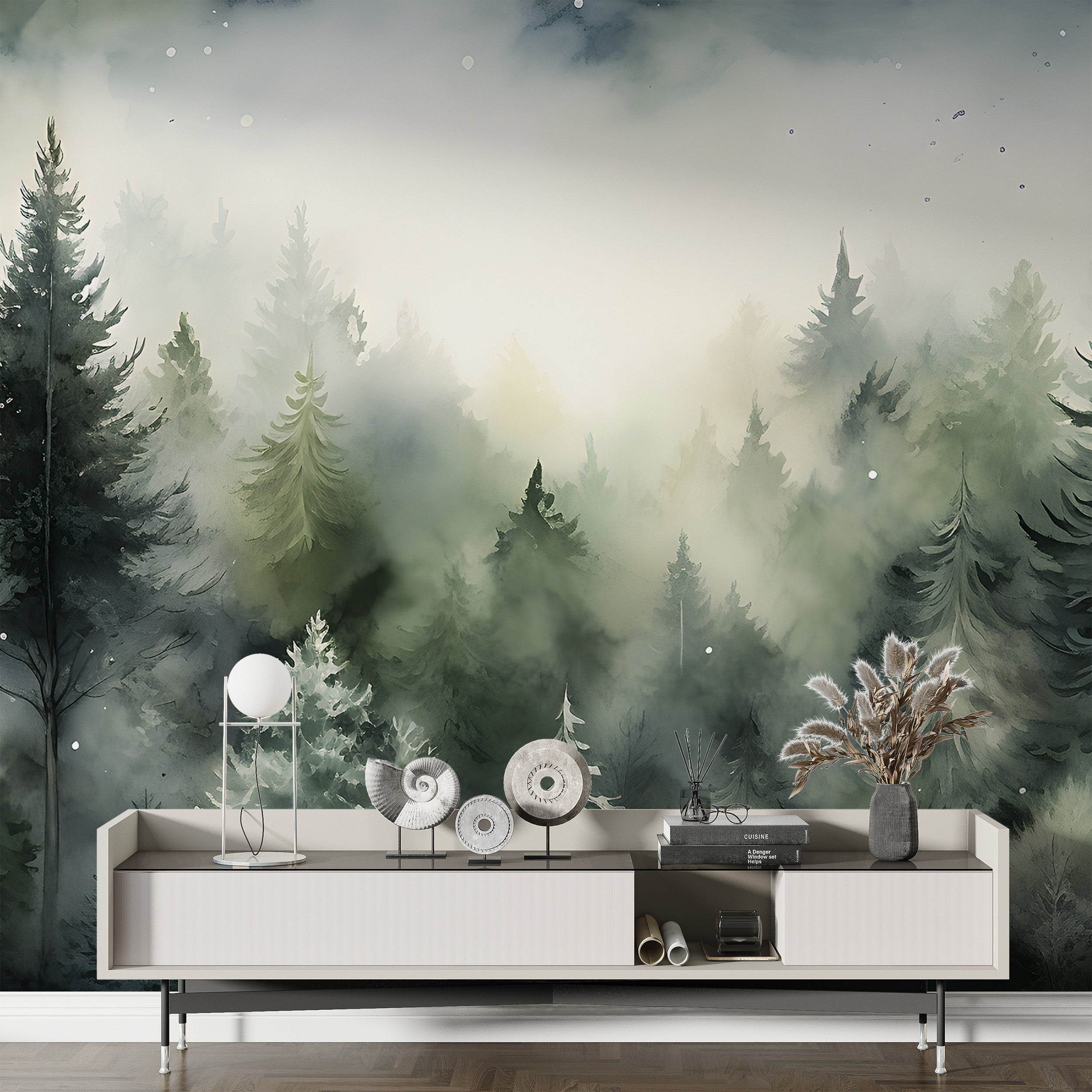 Misty Forest Peel and Stick Nature Wall Decor