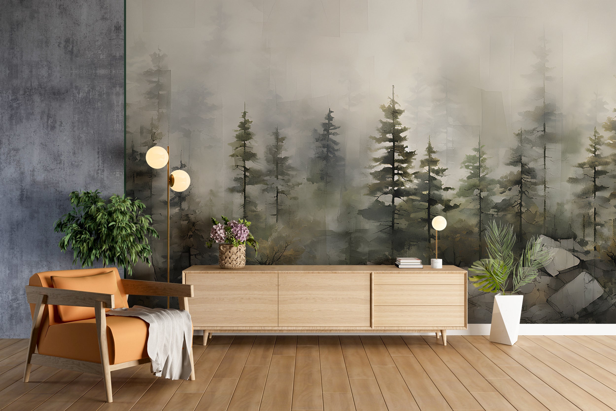 Effortless Peel and Stick Forest Mural
