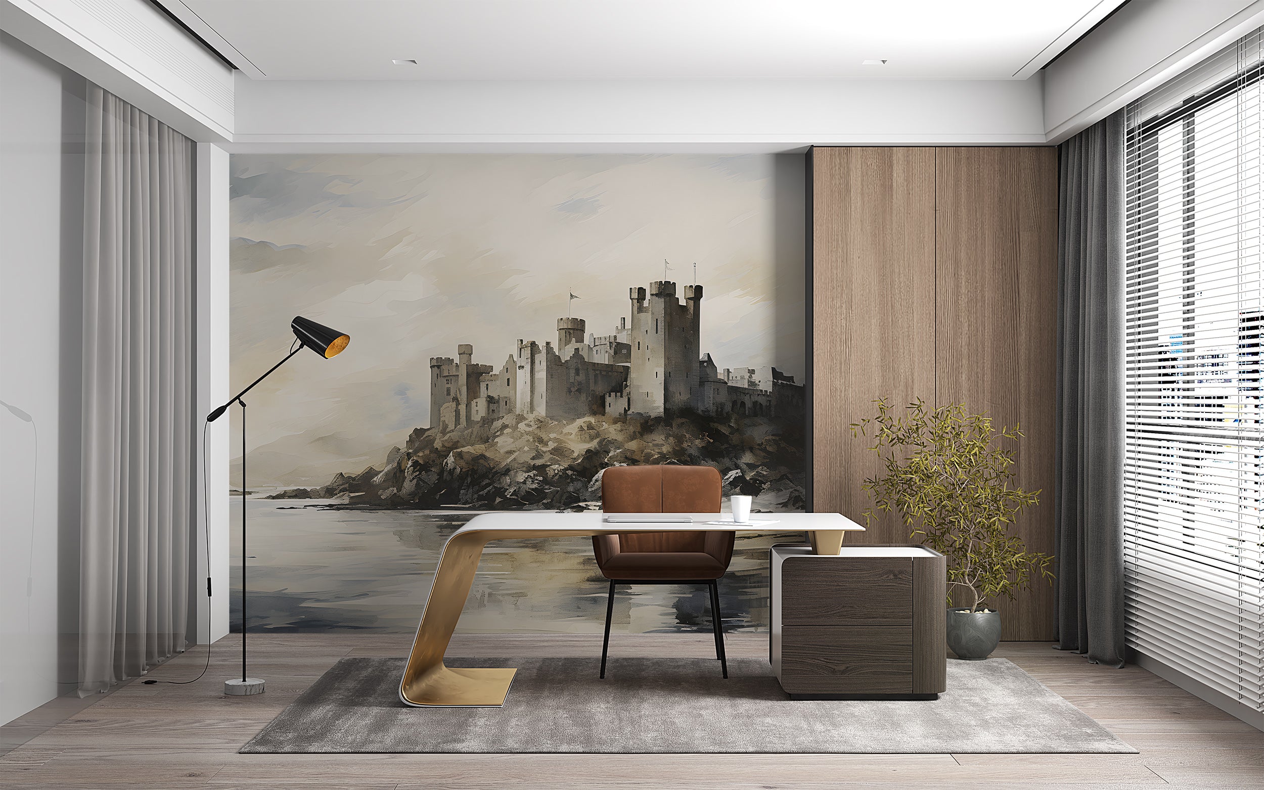 Coastal Castle Art for Living Room
