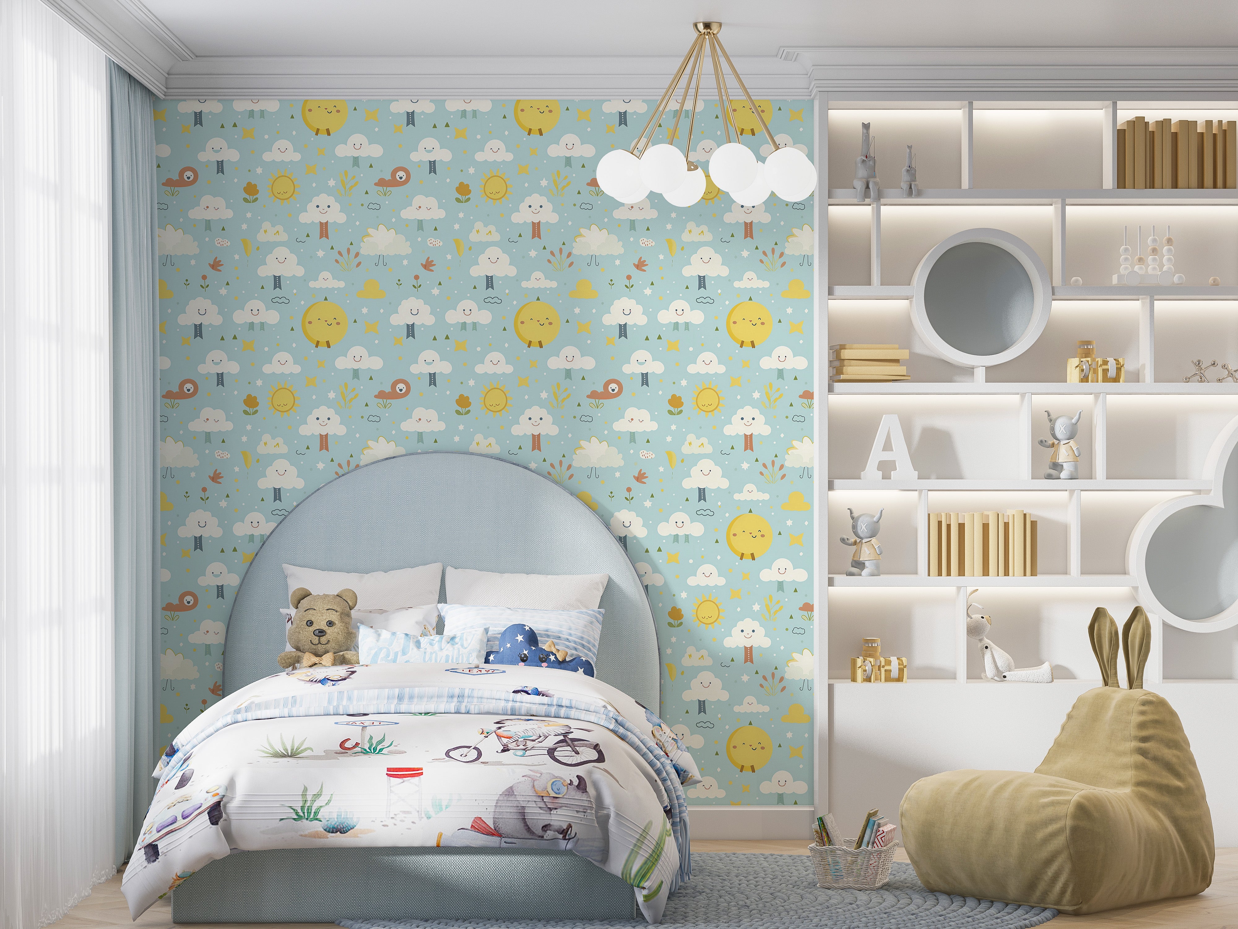 Kids Room Makeover with Friendly Removable Wallpaper