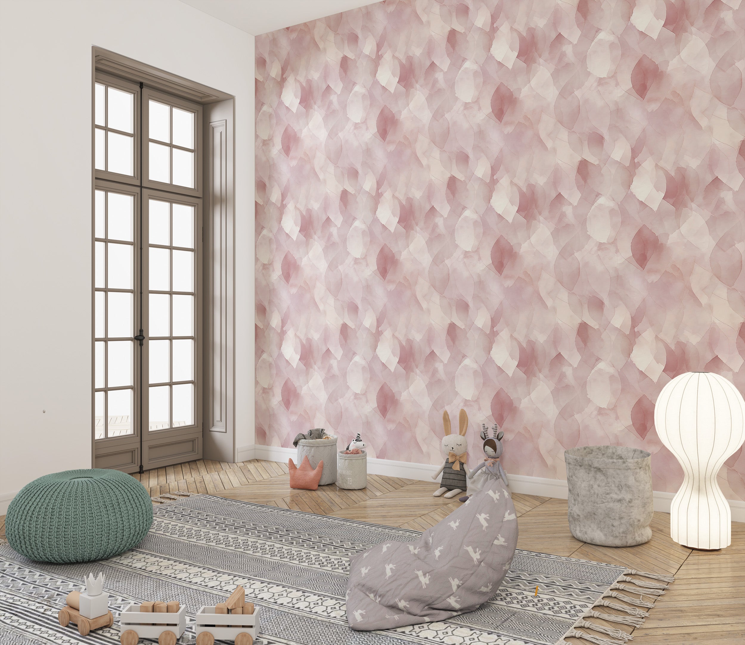 Easy-to-Apply Dusty Rose Wall Decor Detail