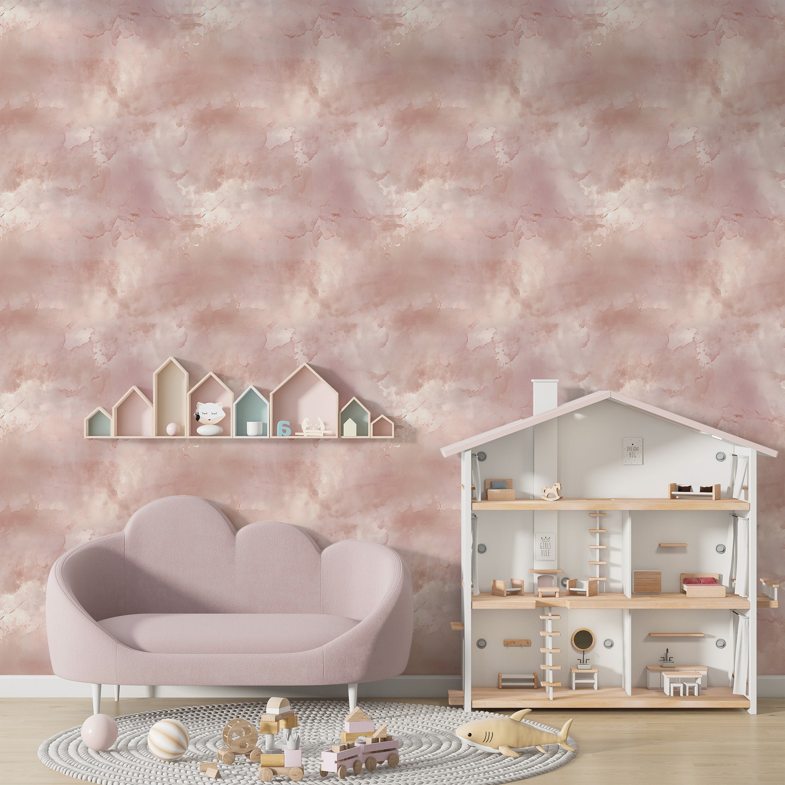 Subtle Charm of Self-Adhesive Pink Wallpaper