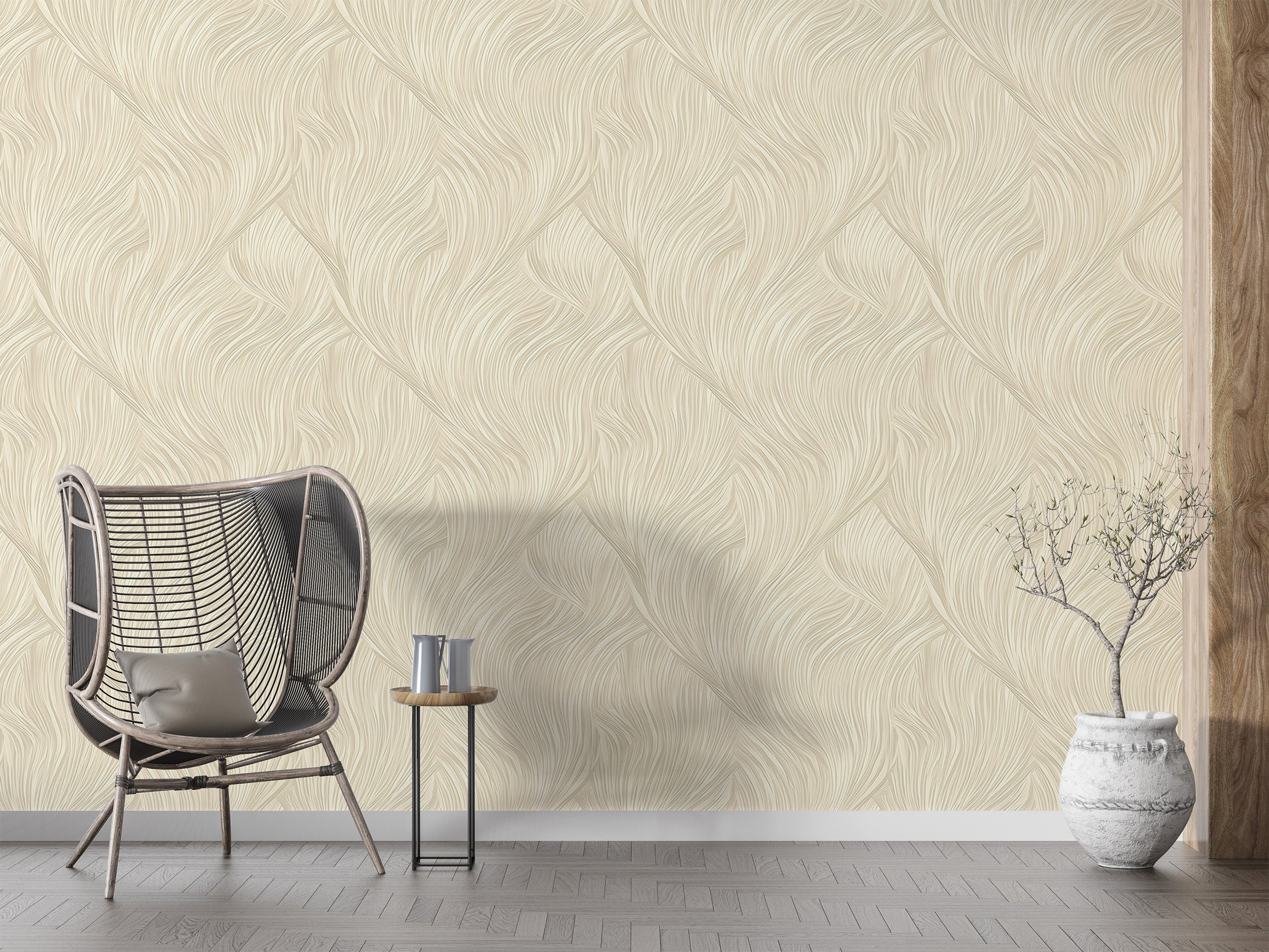 Soothing Wall Decor with Seamless Pattern and Peel and Stick Ease