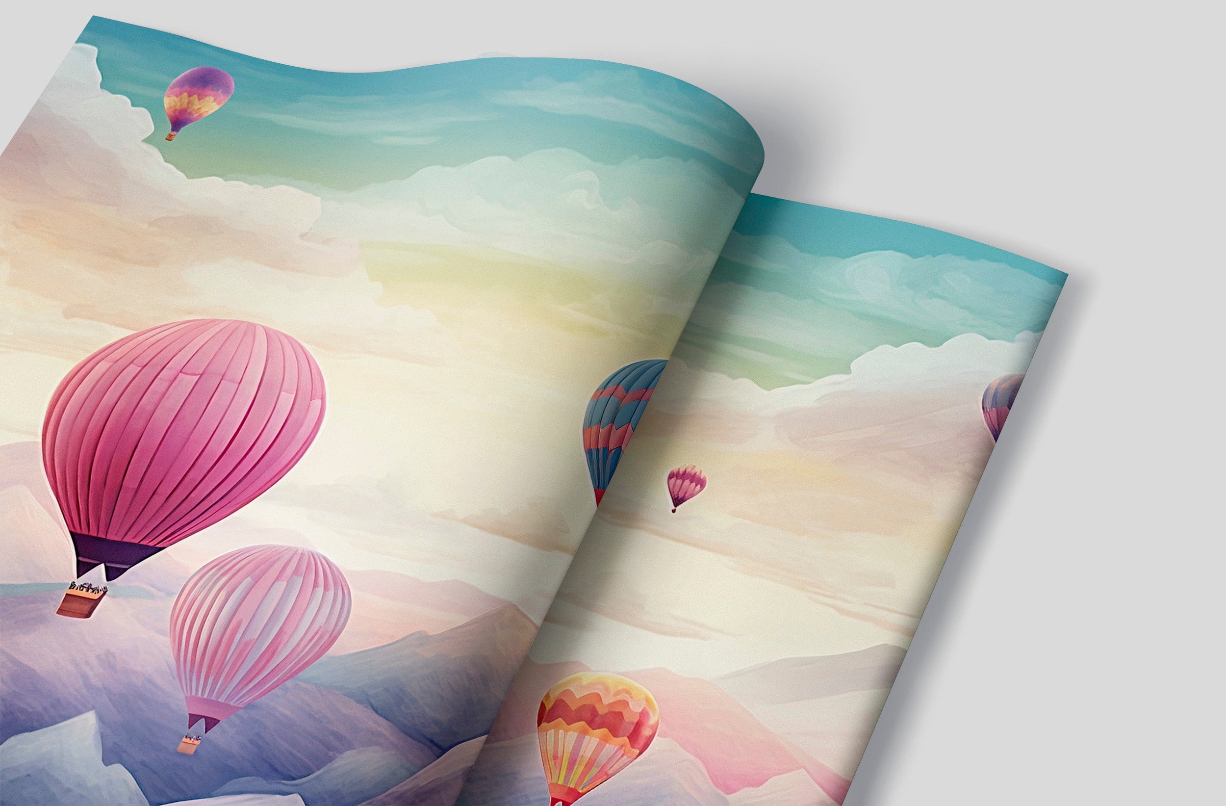 Vibrant Hot Air Balloons Wall Art for Imaginative Decor