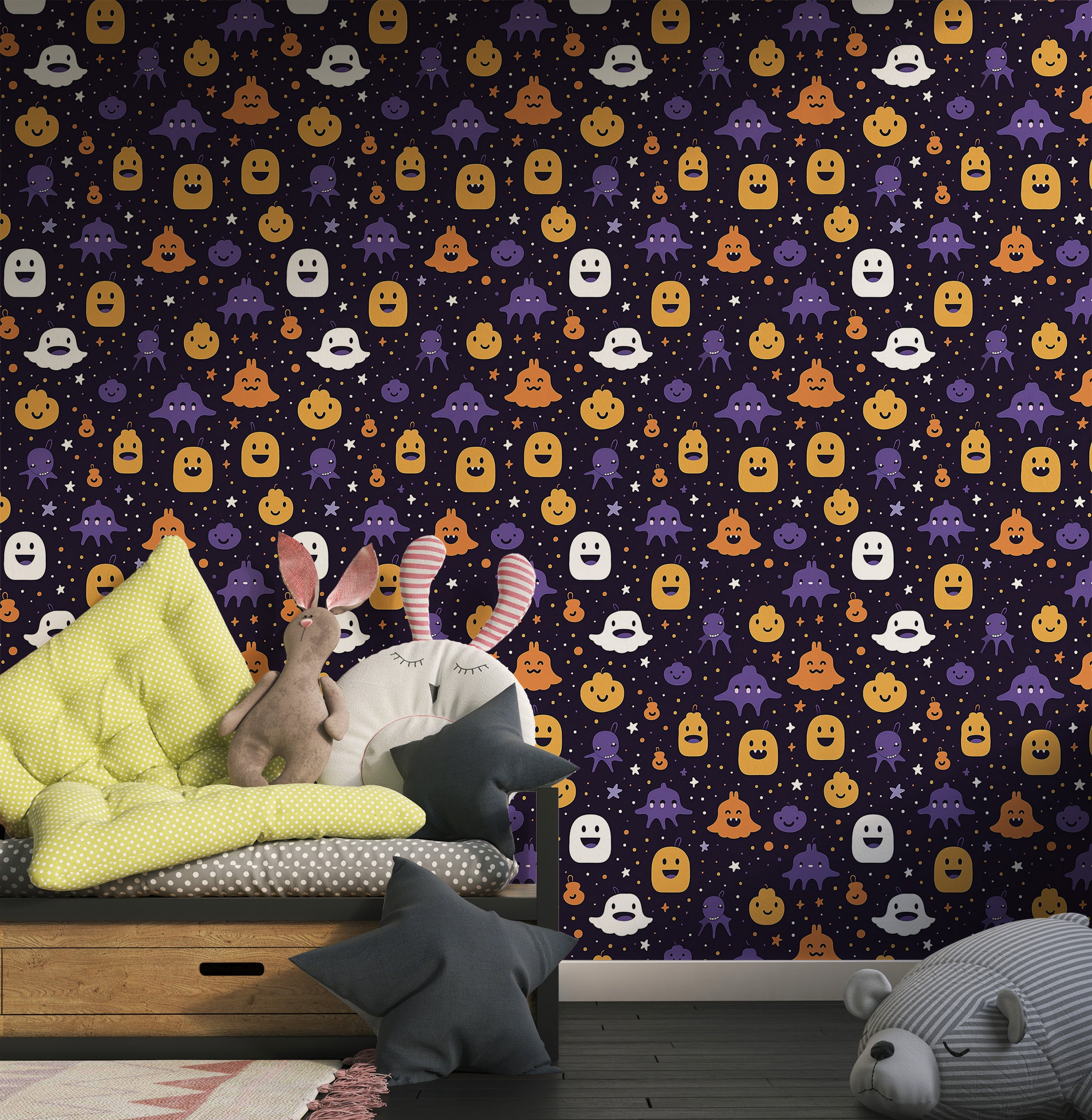 Playful Halloween Wall Decor for Kids' Rooms