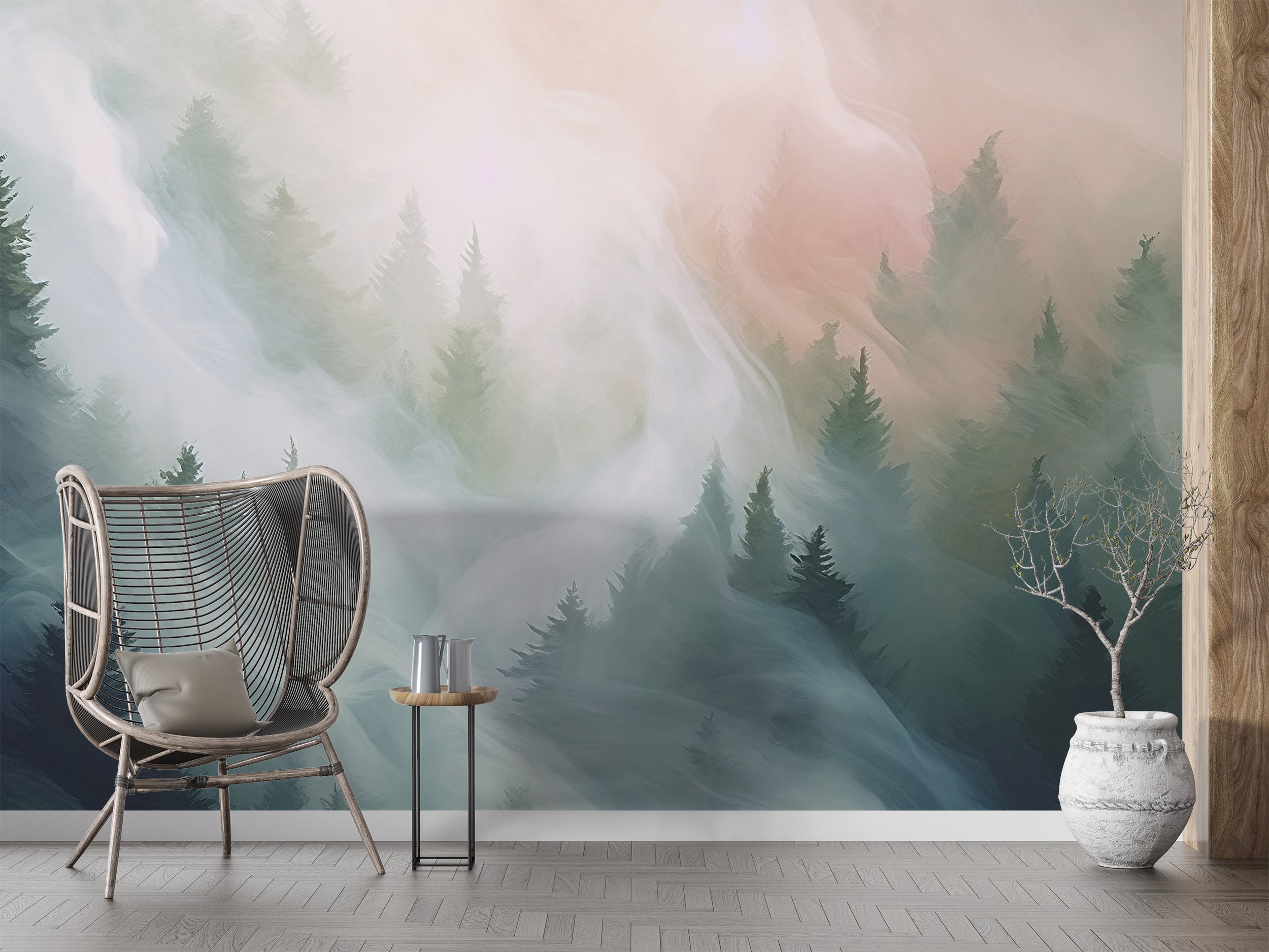 Buy Misty Forest Peel And Stick Mural Online