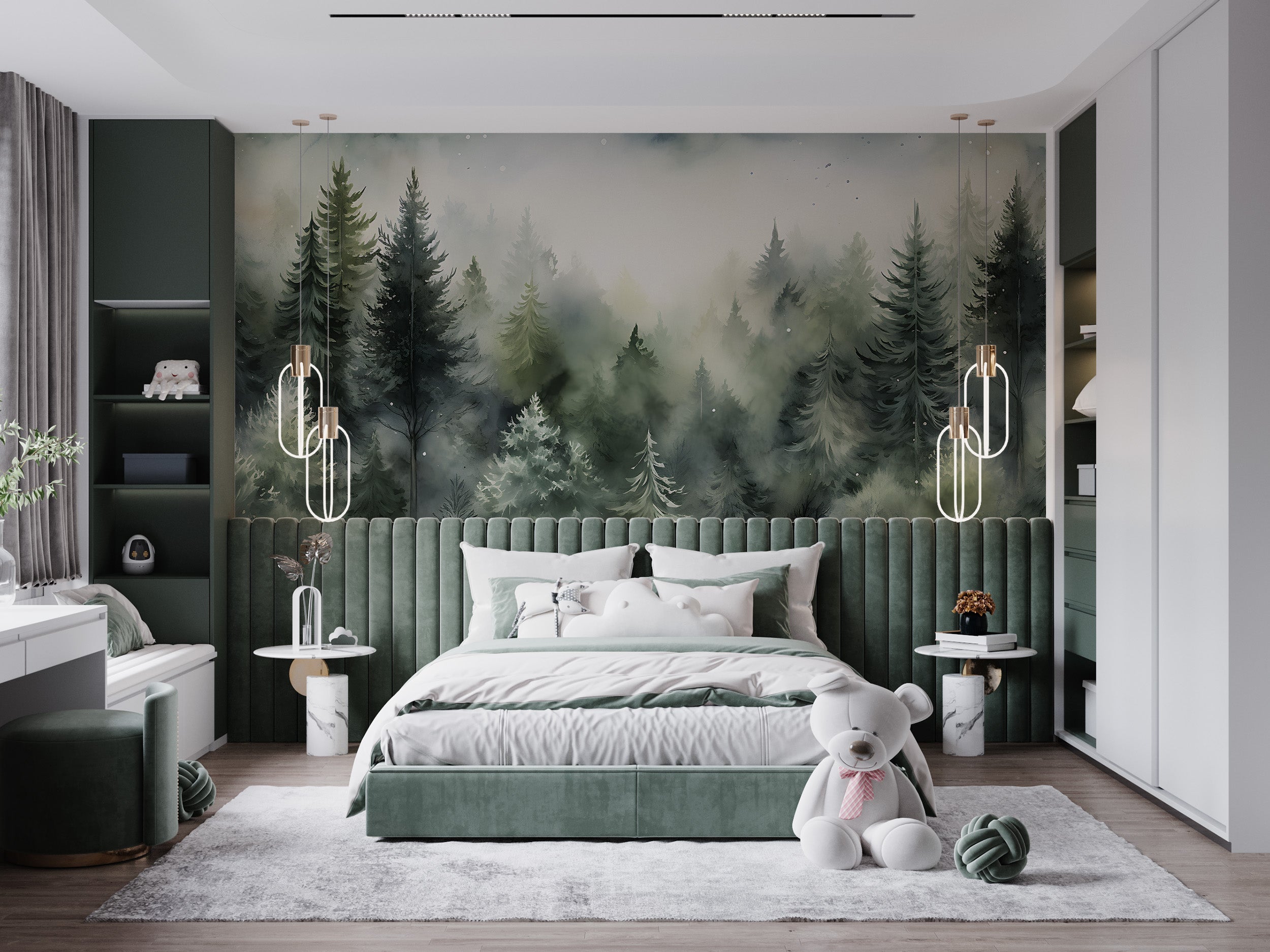 Transform Your Room with Misty Forest Wall Art