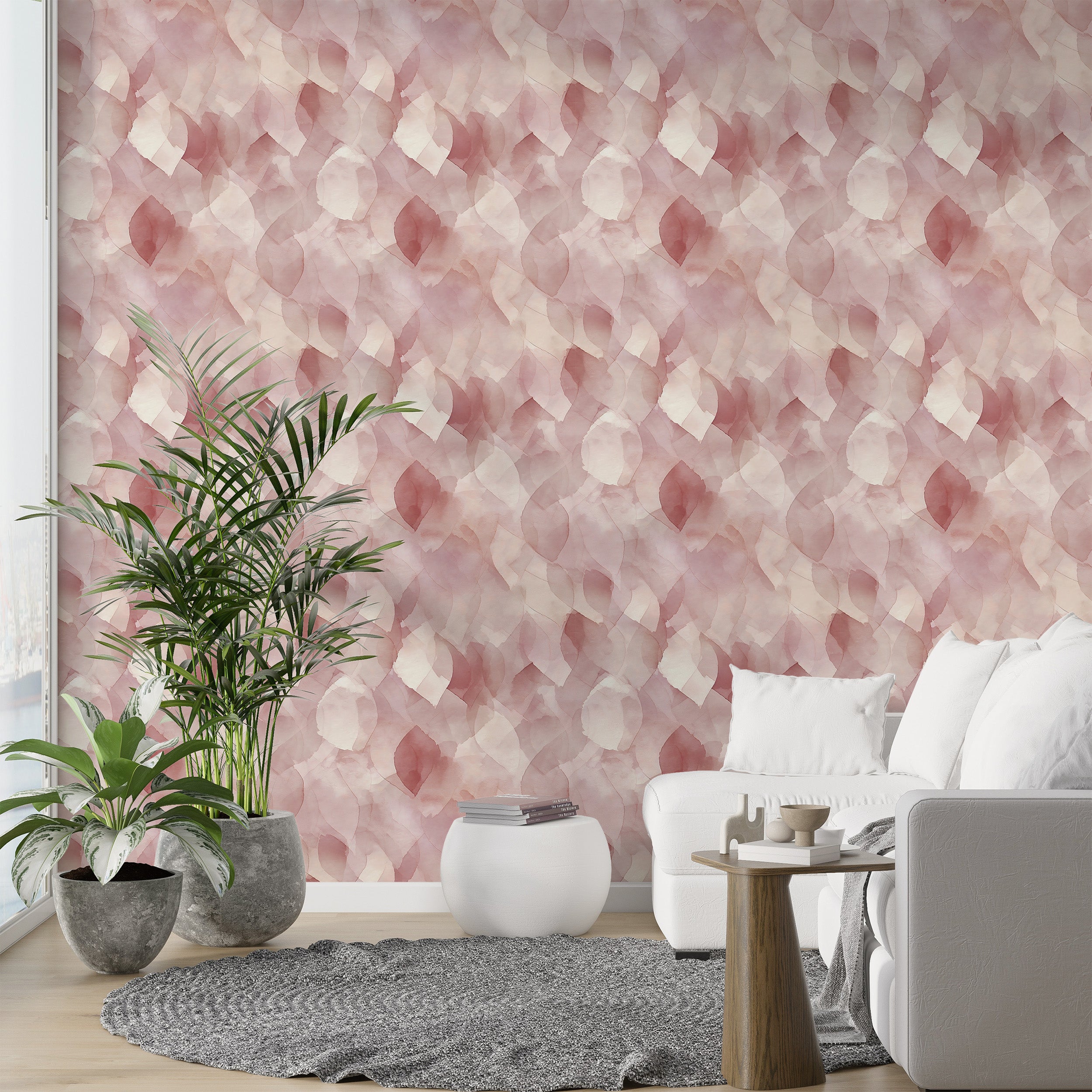 Redefine Space with Brushed Pink Wallpaper