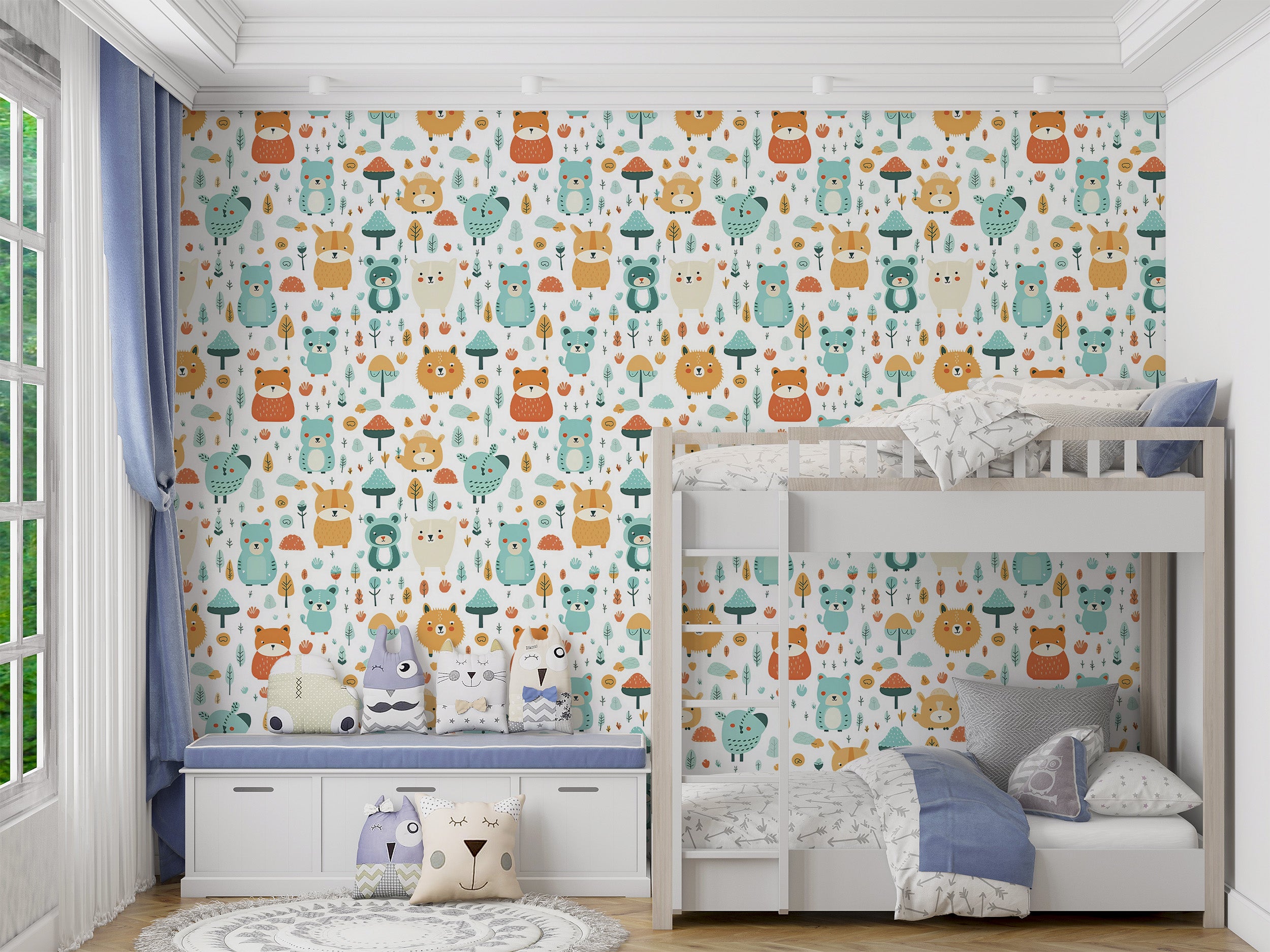Peel and Stick Nursery Animal Wallpaper Enhancing Decor