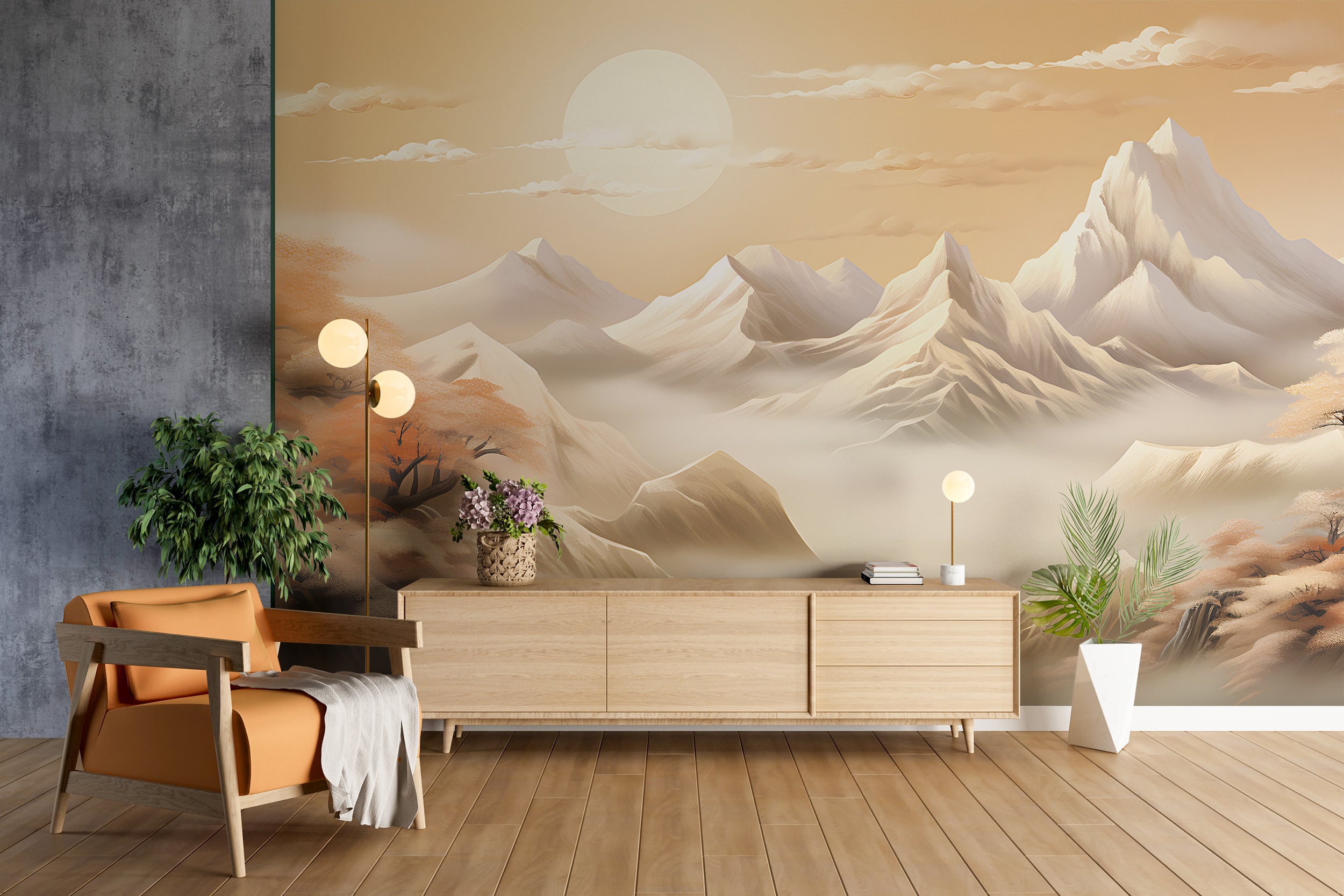 Easy-to-Install Snow Mountains Wallpaper