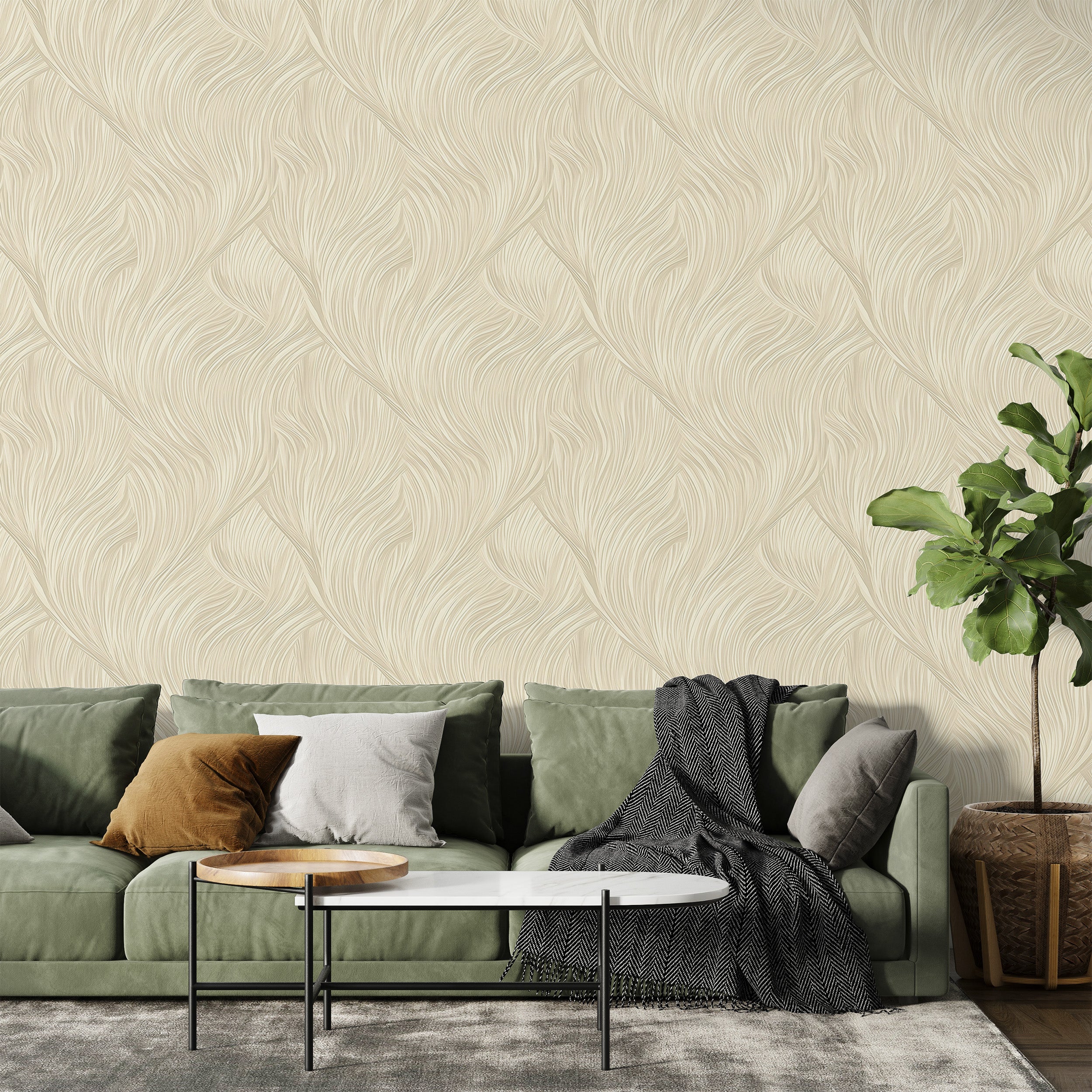 Seamless Pattern Wall Decal with Tranquil Appeal