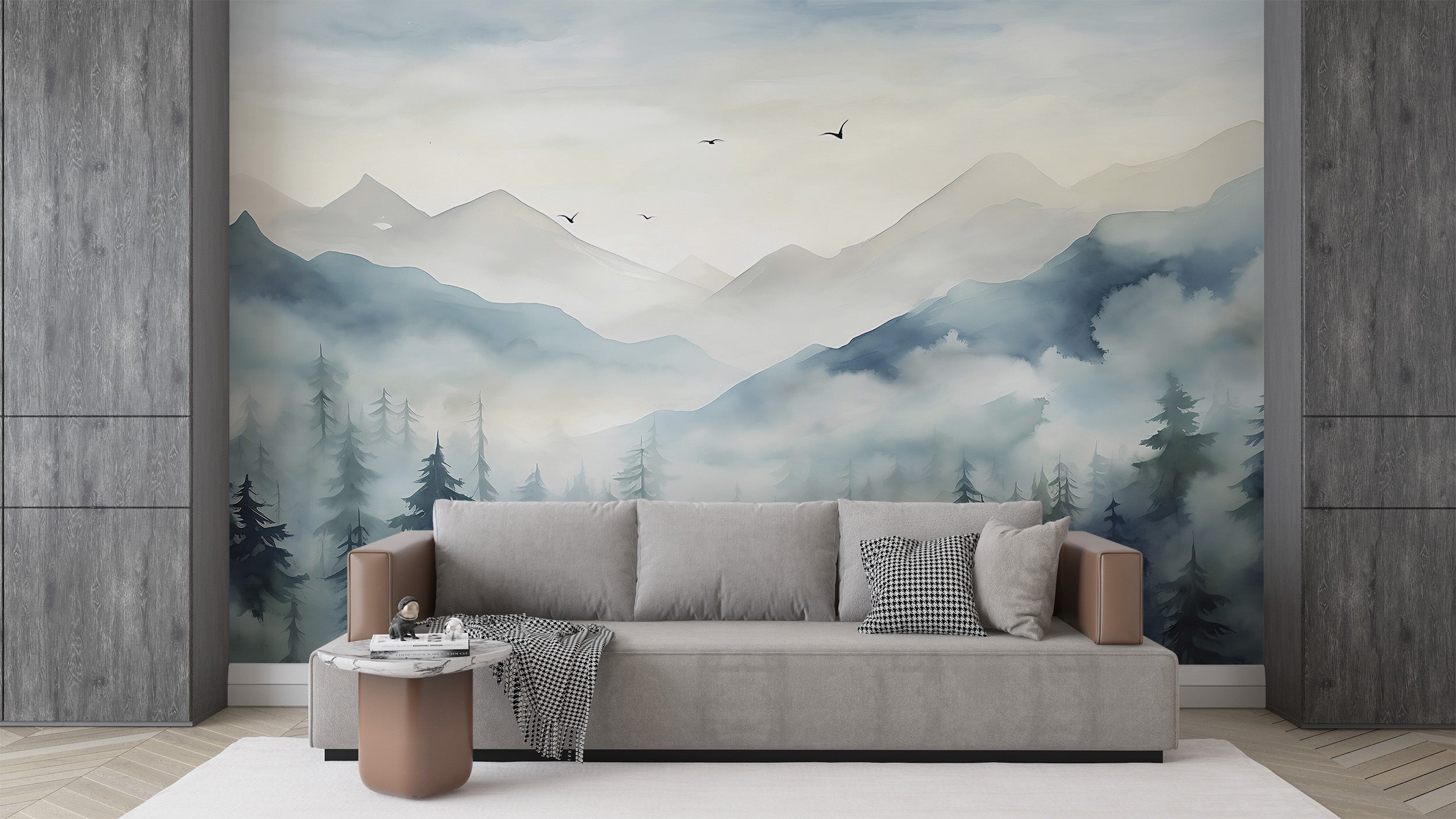 Dream Mountains Wallpaper Detail for Serene Decor