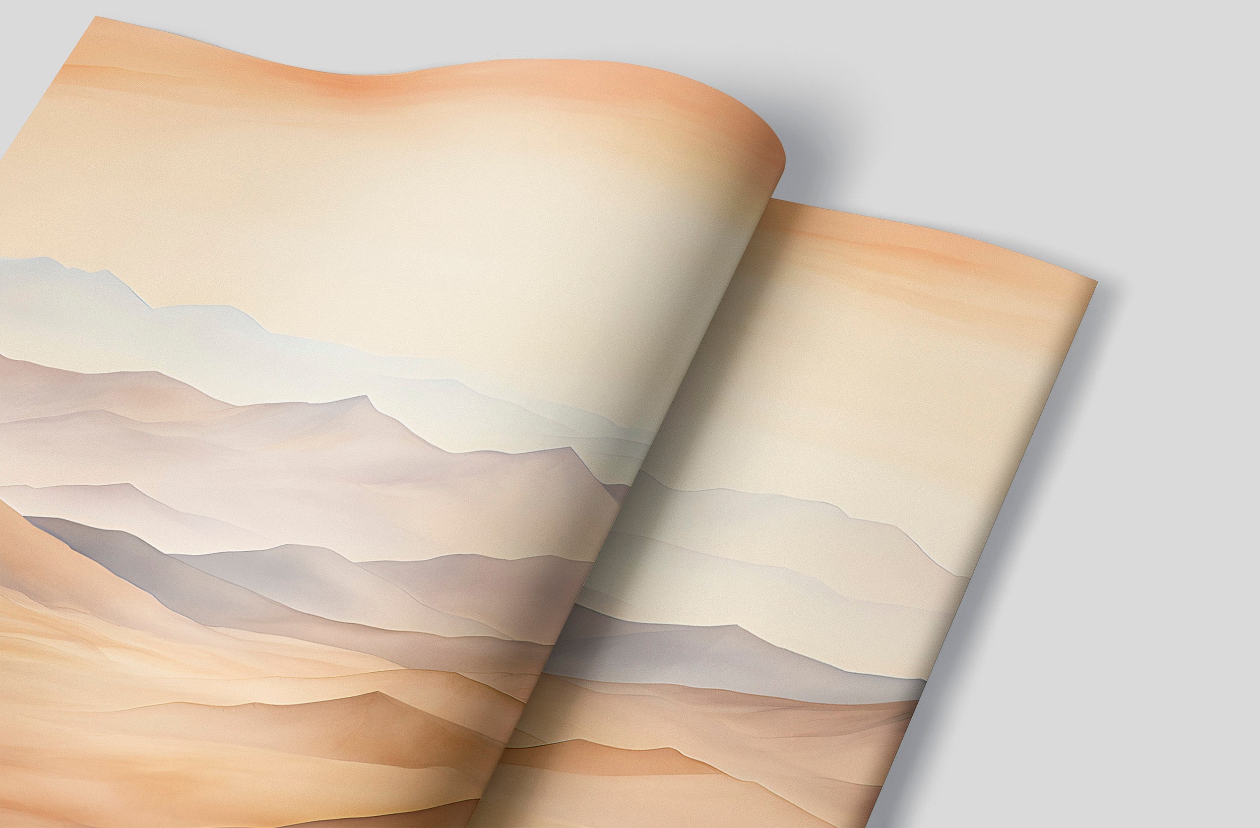 Desert Sand Dunes Wall Art with Artistic Watercolor Touch